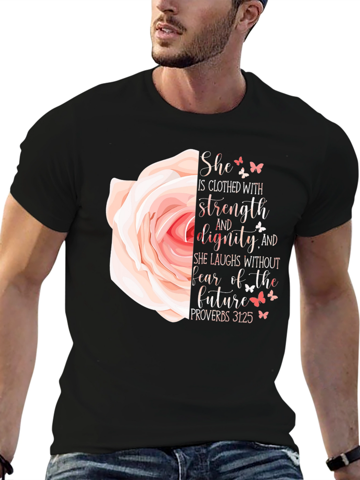She is Clothed With Strength T-Shirt