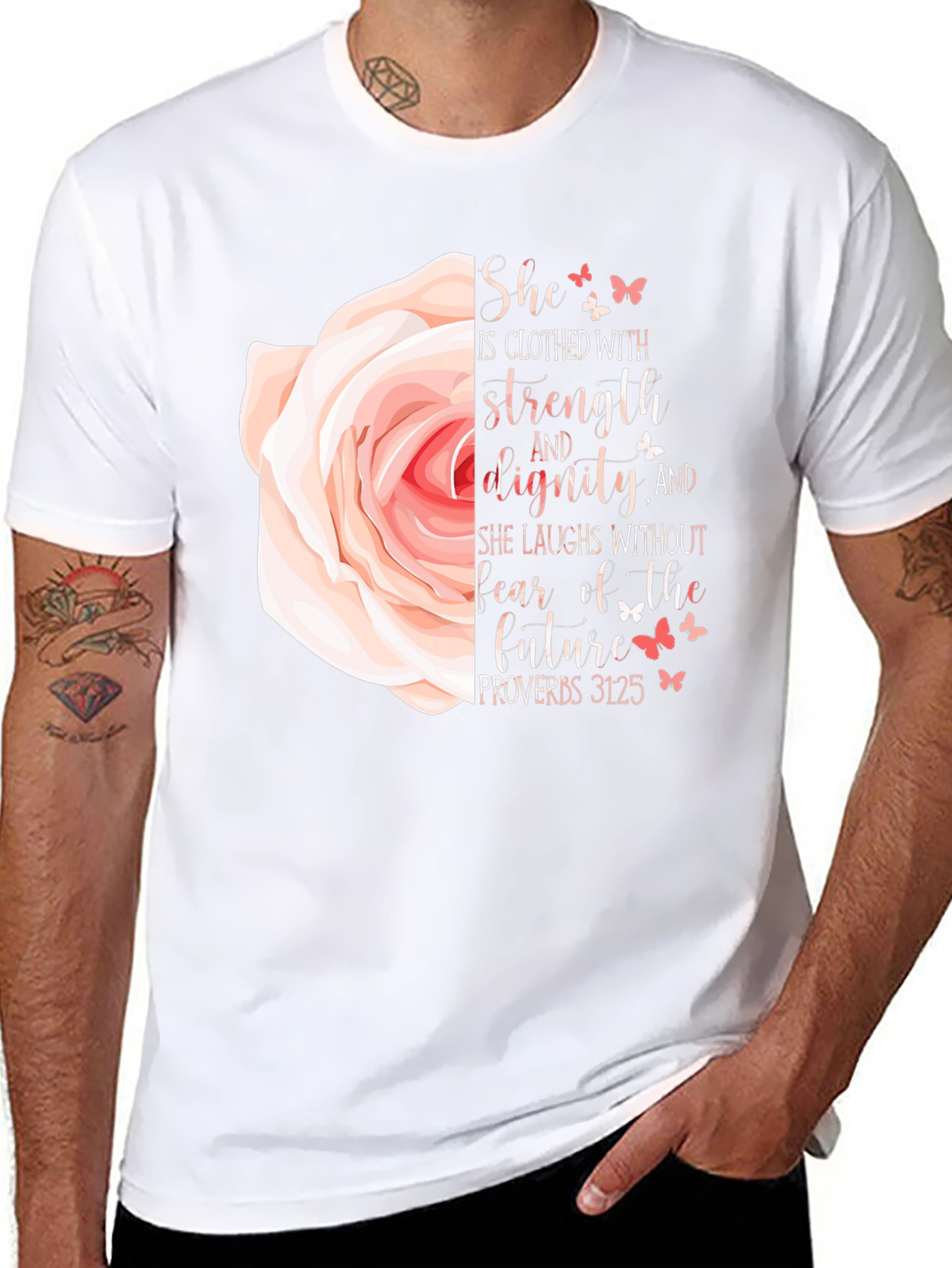 She is Clothed With Strength T-Shirt
