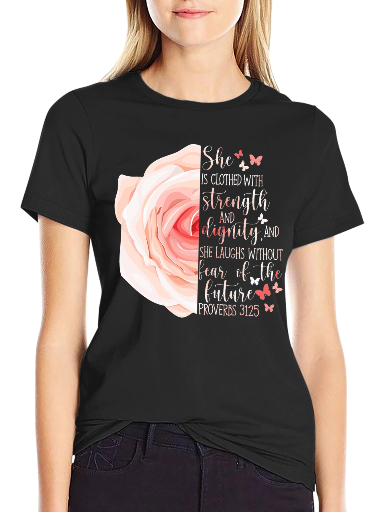 She is Clothed With Strength T-Shirt
