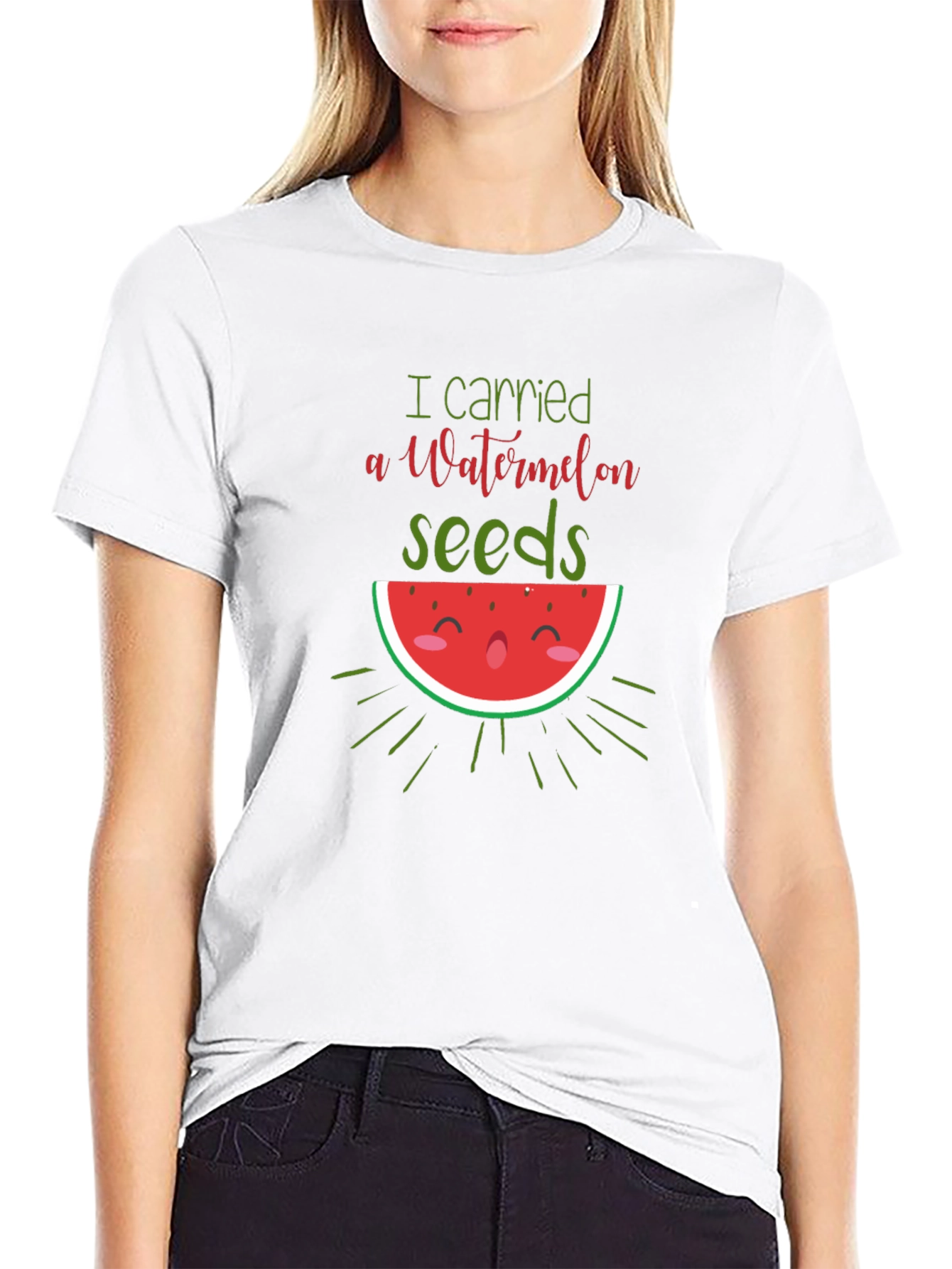 Watermelon Seeds Pregnancy Announcement T-Shirt