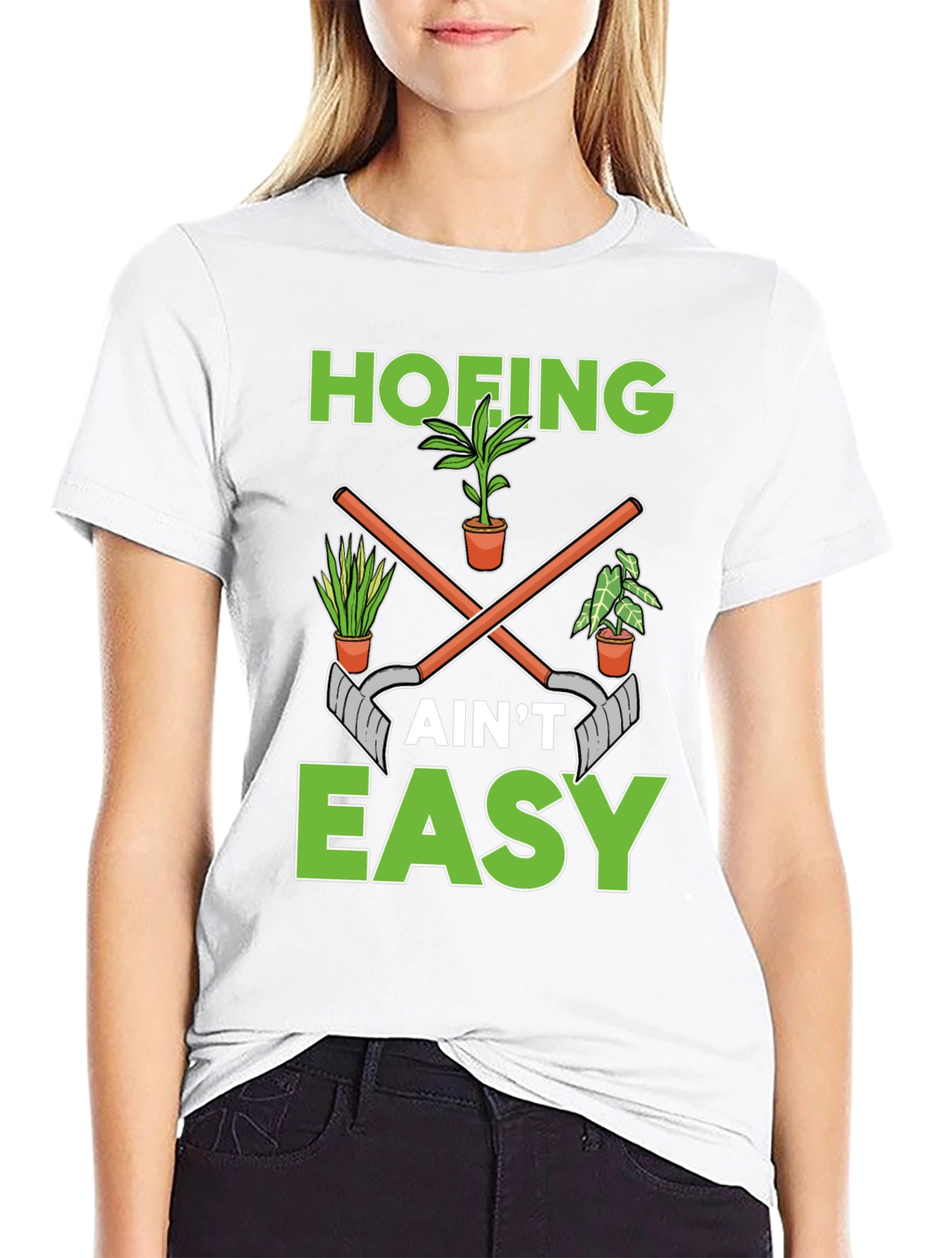 Hofing Aint Easy Garden Humor T-Shirt