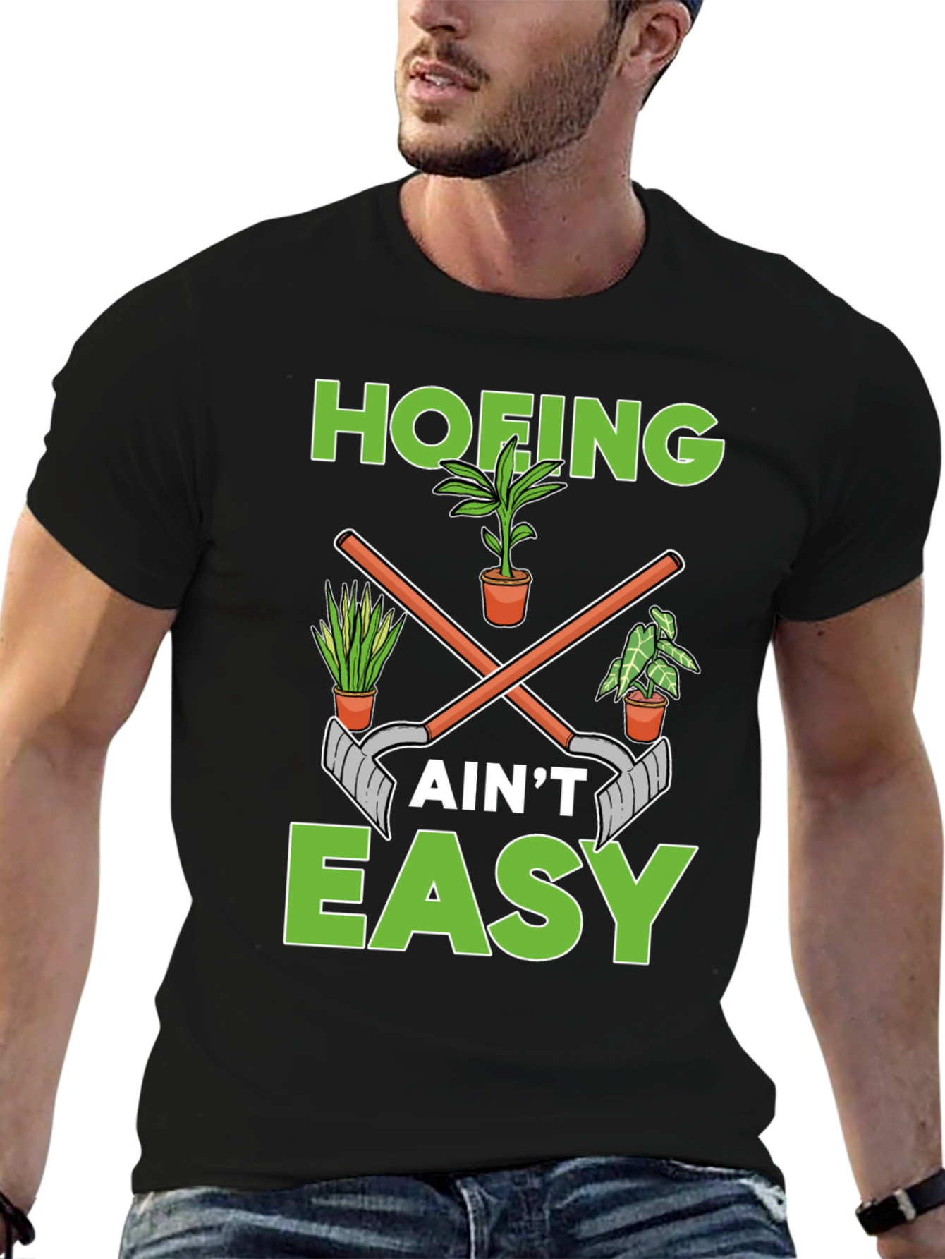 Hofing Aint Easy Garden Humor T-Shirt
