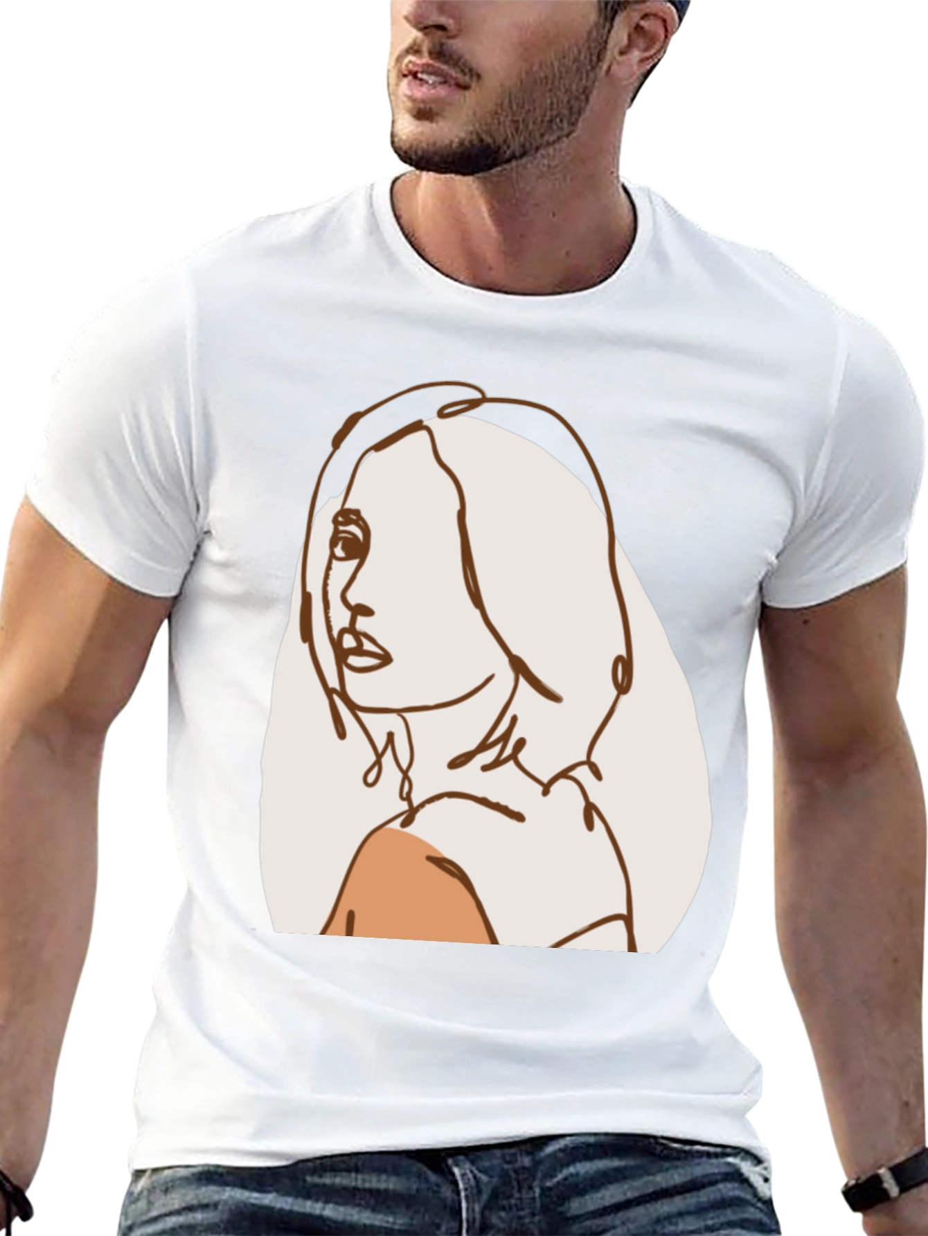 Abstract Line Art Woman T-Shirt