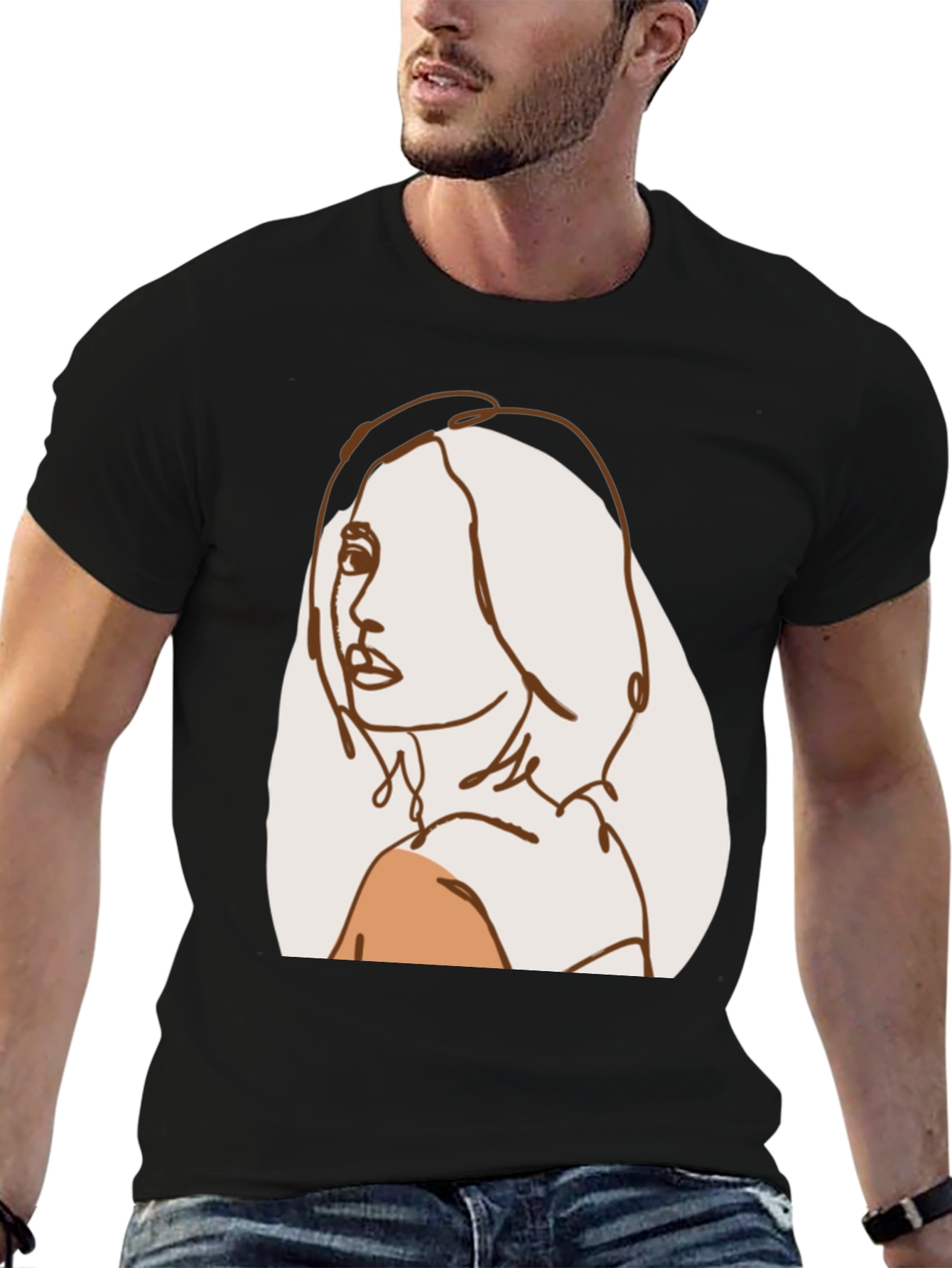 Abstract Line Art Woman T-Shirt