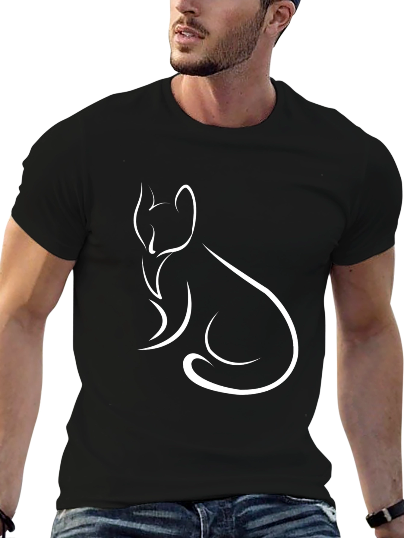 Minimalist Fox T-Shirt - Stylish Line Art