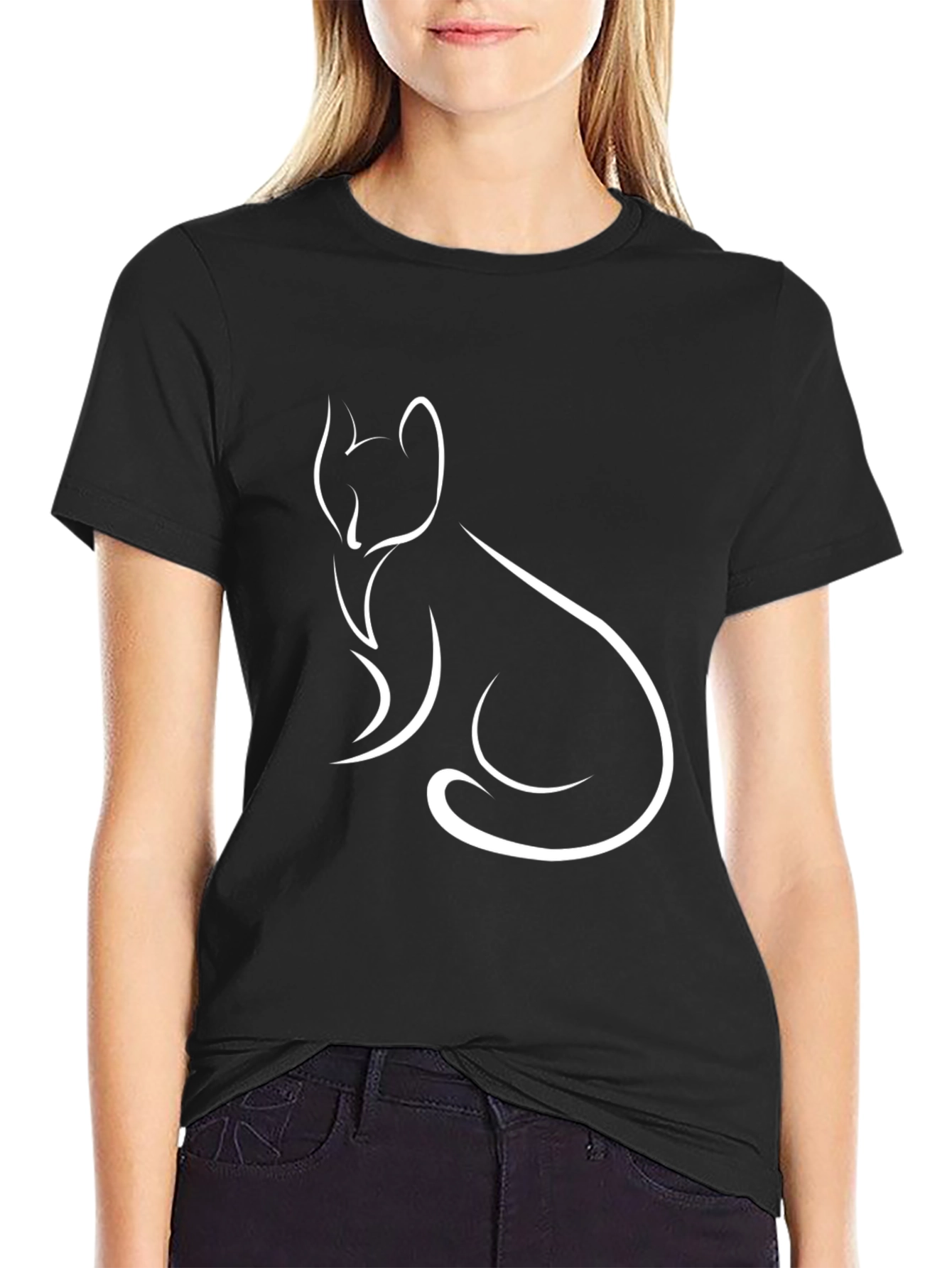 Minimalist Fox T-Shirt - Stylish Line Art