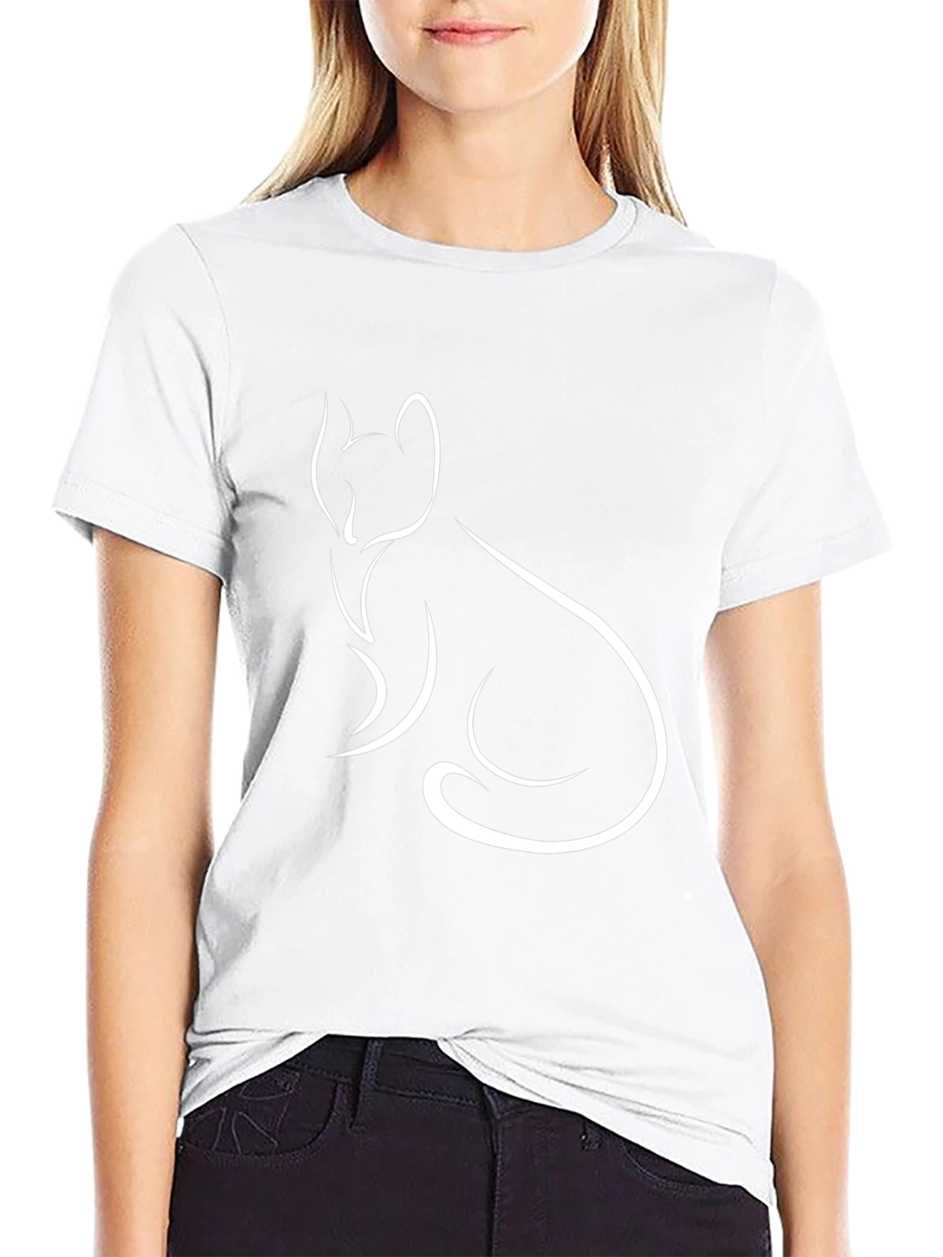 Minimalist Fox T-Shirt - Stylish Line Art