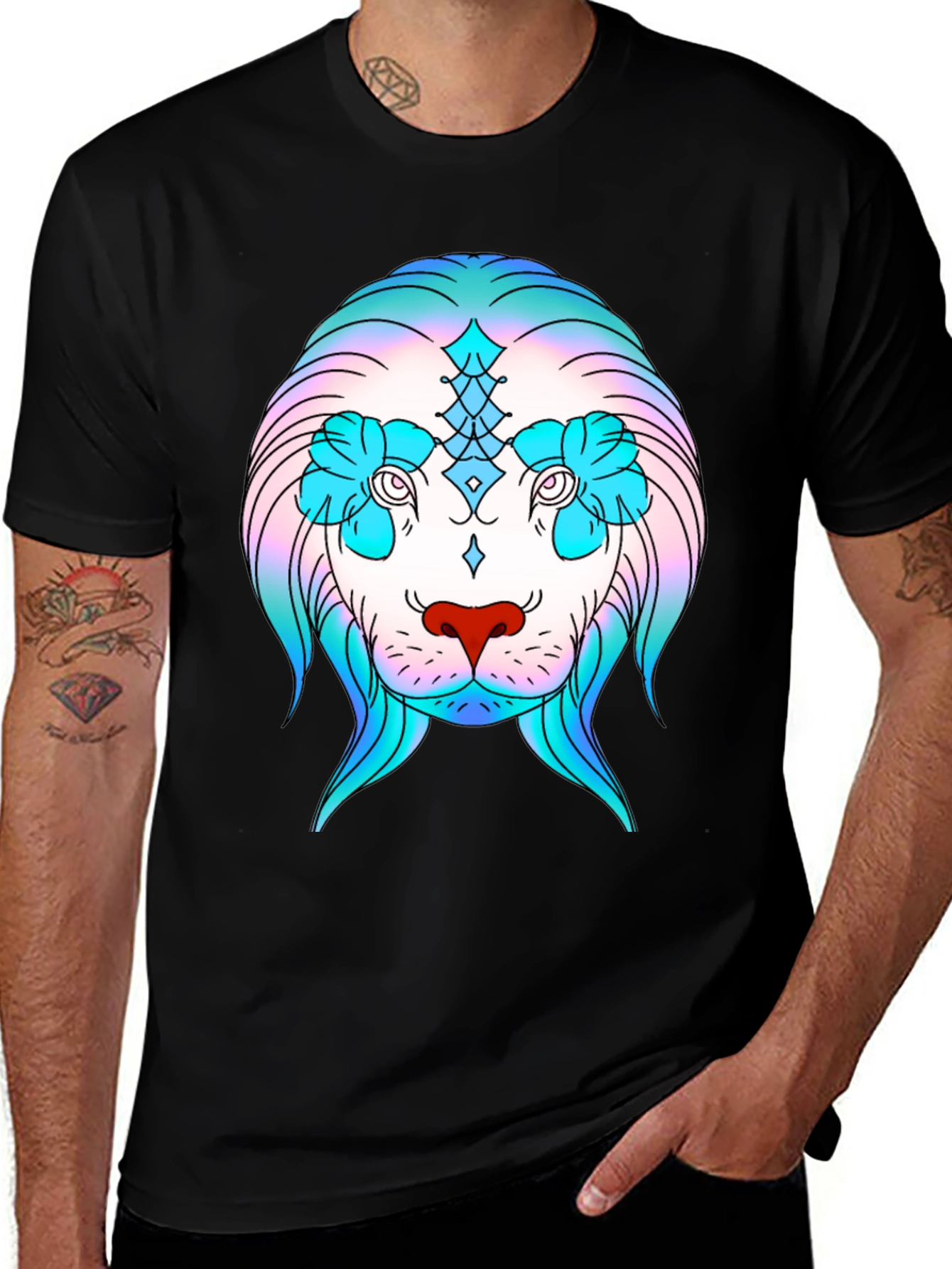 Lion Graphic Print T-Shirt