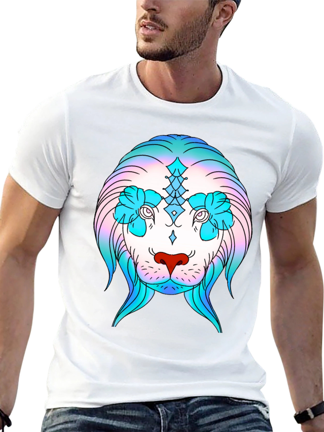 Lion Graphic Print T-Shirt