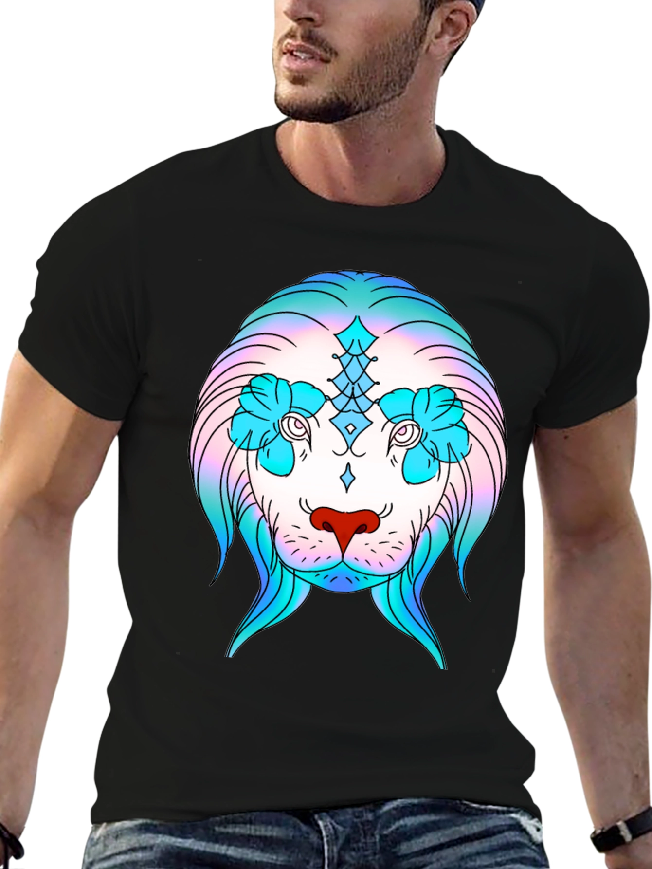 Lion Graphic Print T-Shirt