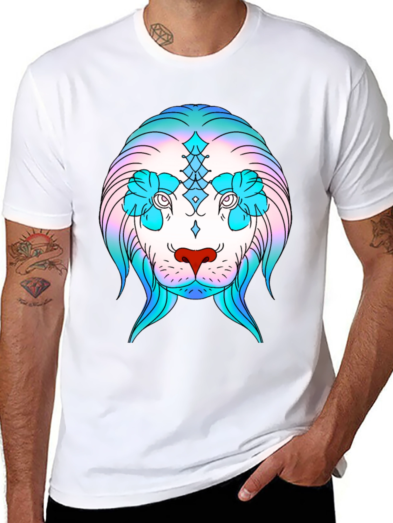 Lion Graphic Print T-Shirt
