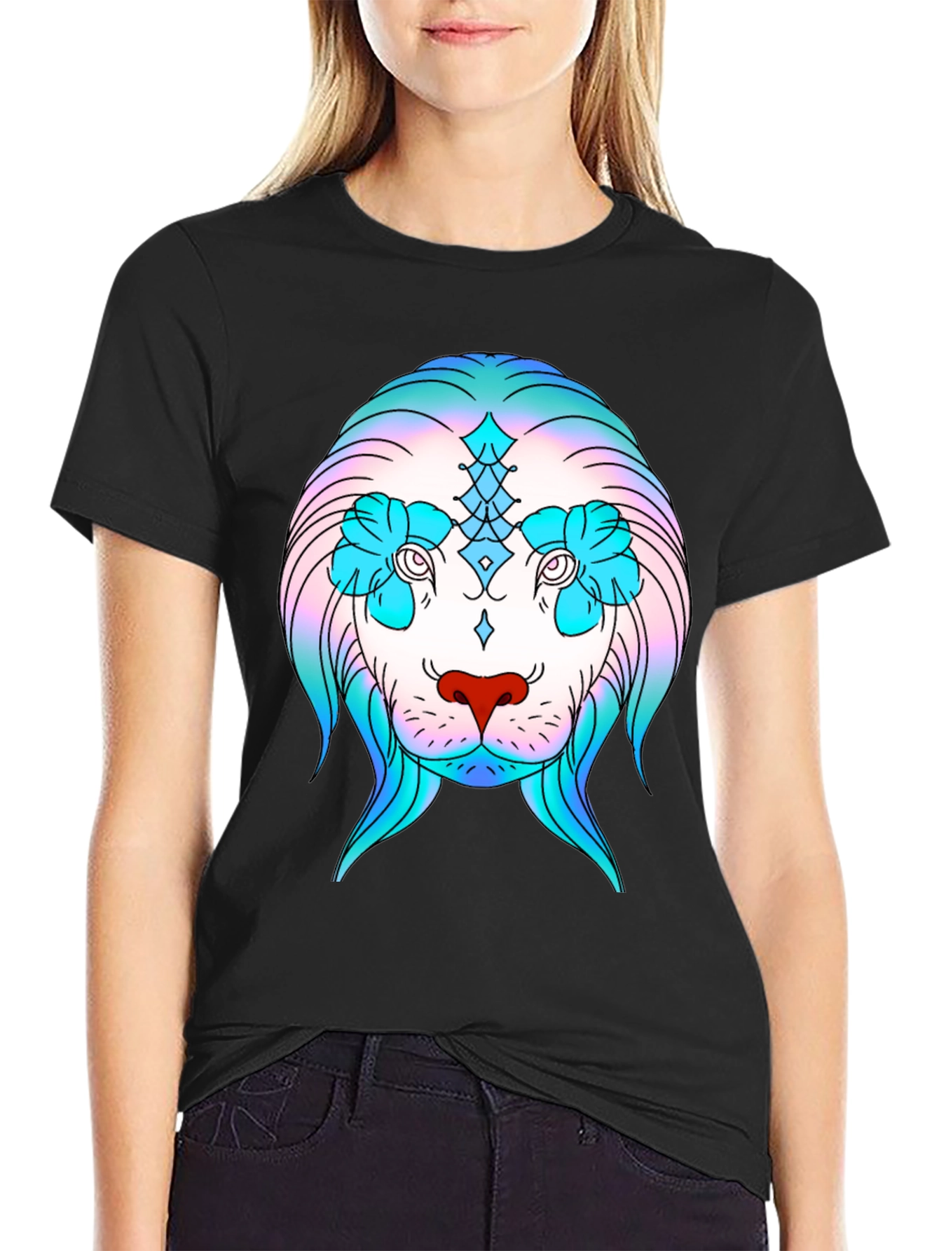 Lion Graphic Print T-Shirt