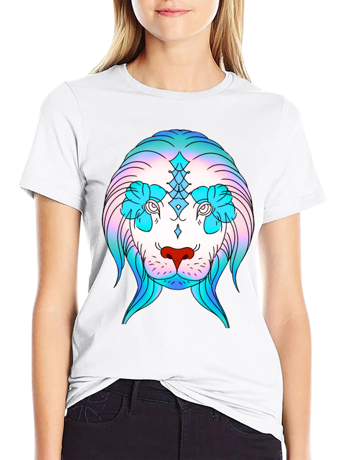 Lion Graphic Print T-Shirt