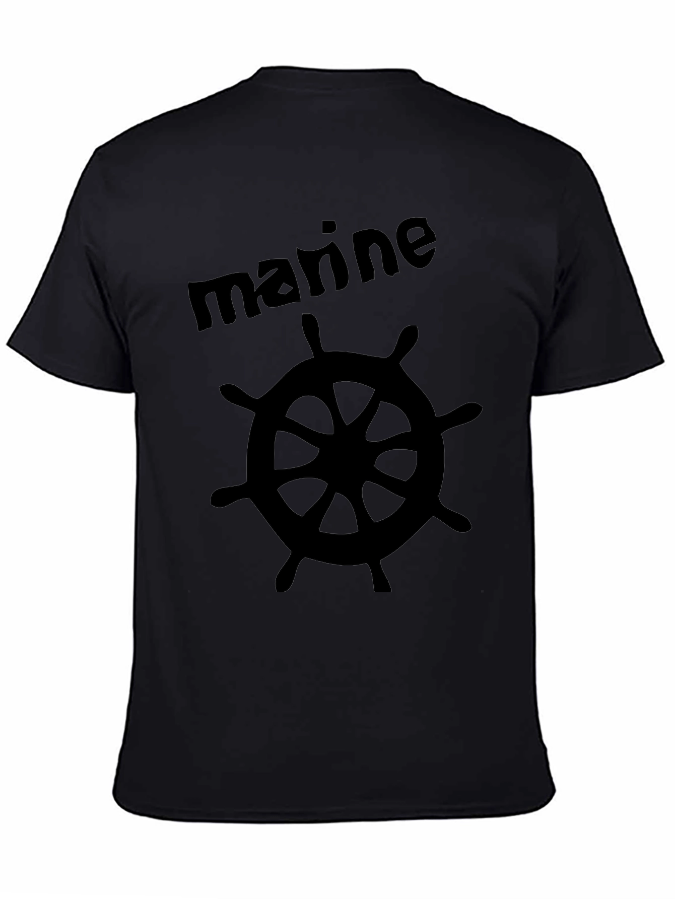 Marine Wheel Black T-Shirt