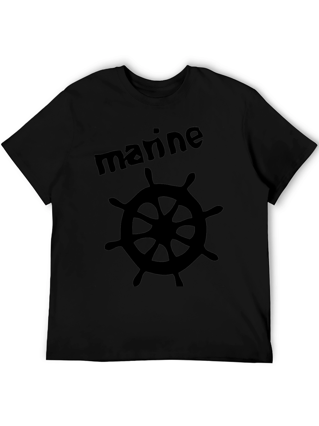 Marine Wheel Black T-Shirt
