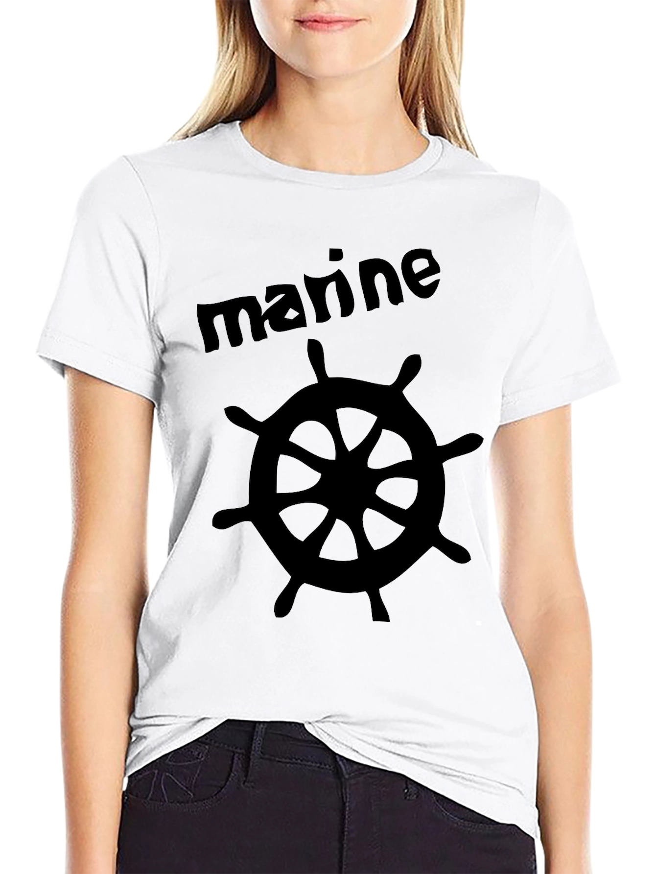 Marine Wheel Black T-Shirt