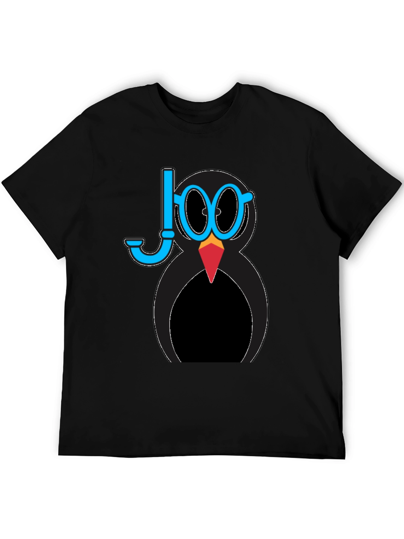 Diver Penguin Graphic Tee - Black