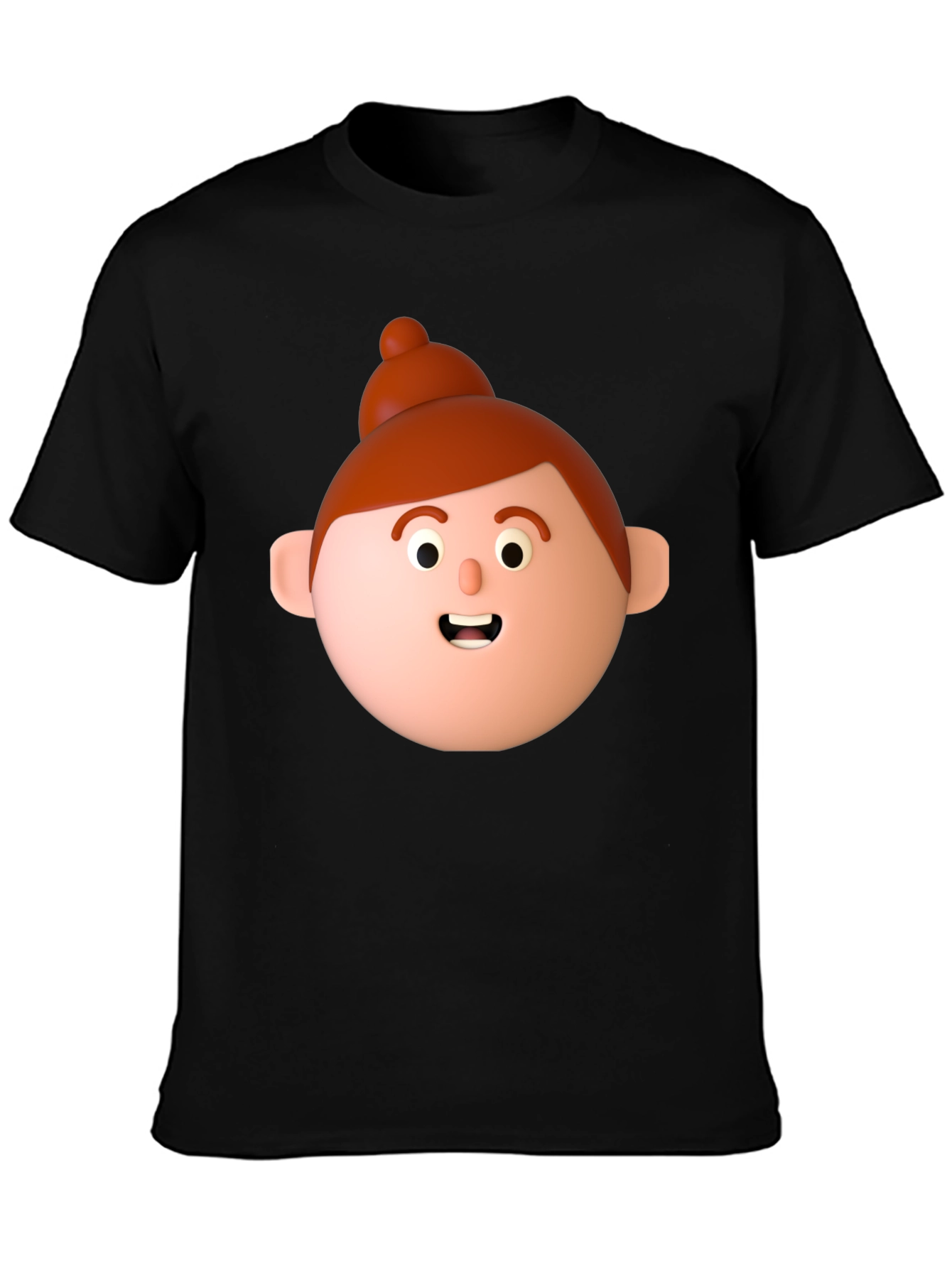 Cartoon Character Graphic Black T-Shirt