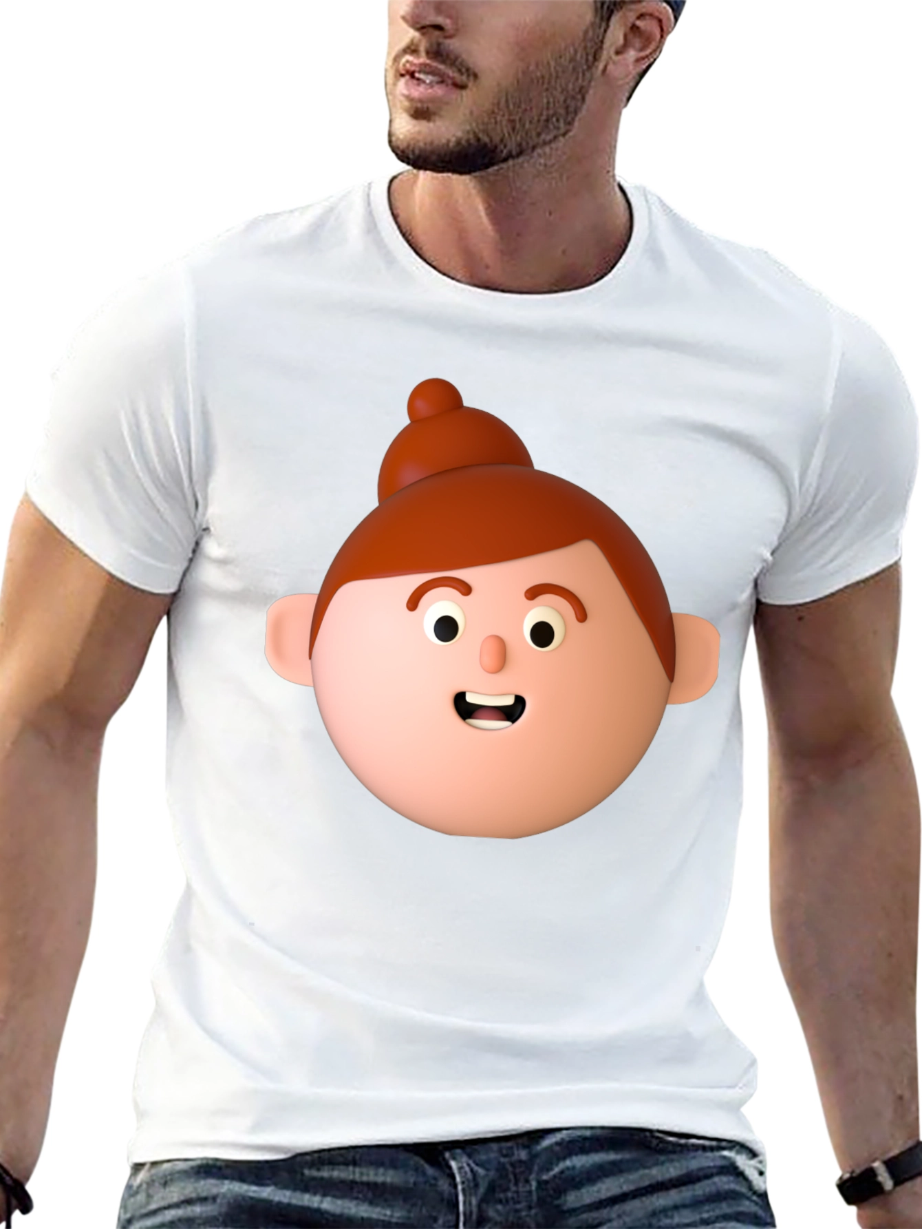 Cartoon Character Graphic Black T-Shirt