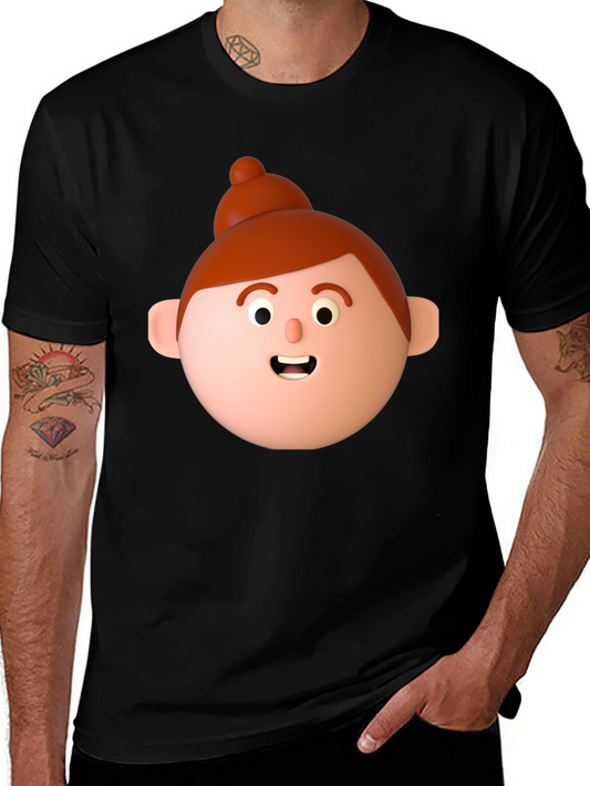 Cartoon Character Graphic Black T-Shirt