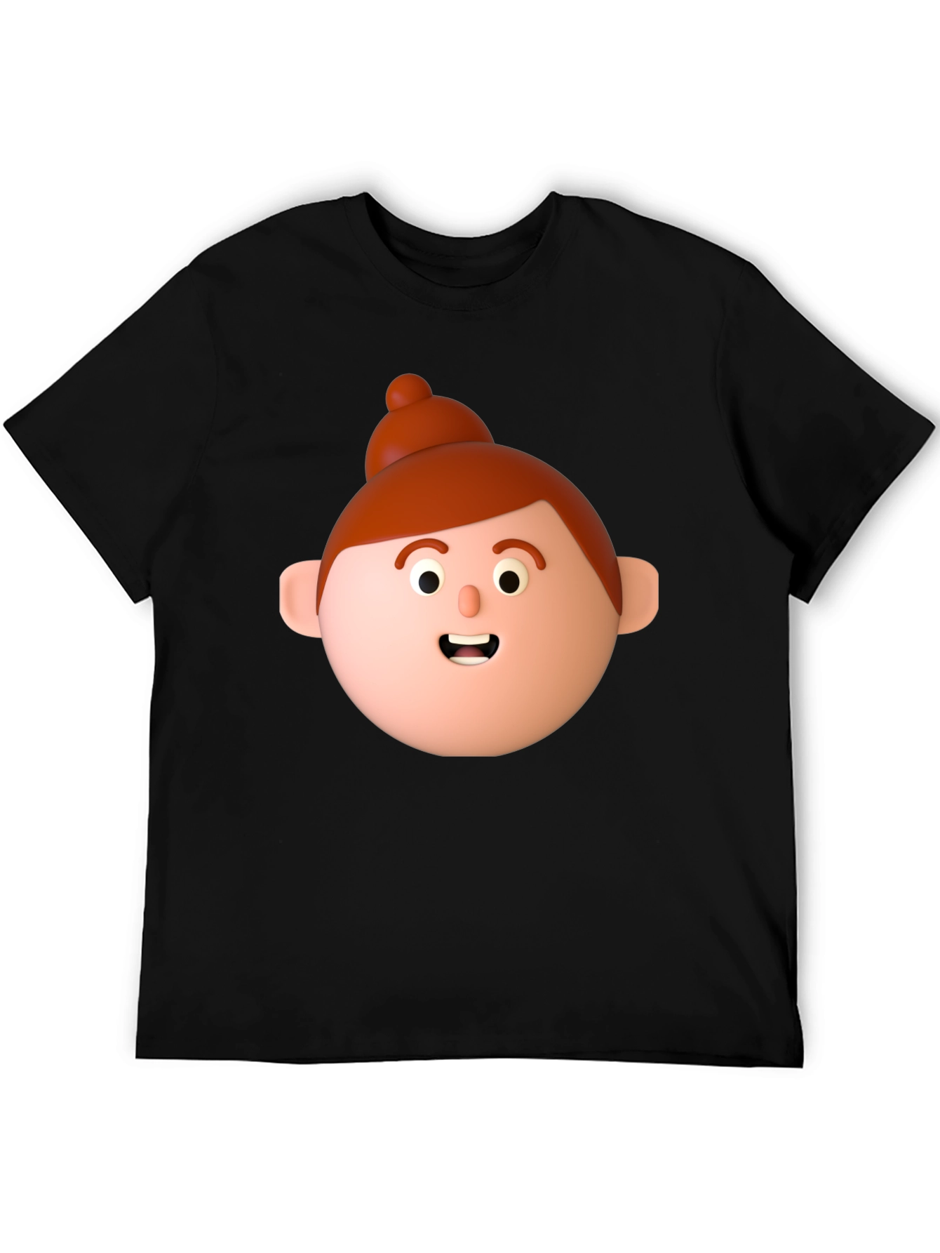 Cartoon Character Graphic Black T-Shirt