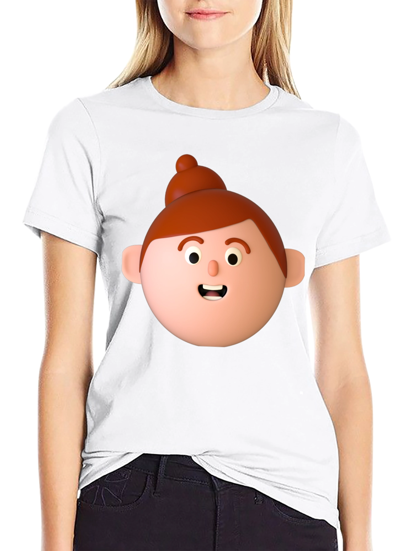 Cartoon Character Graphic Black T-Shirt