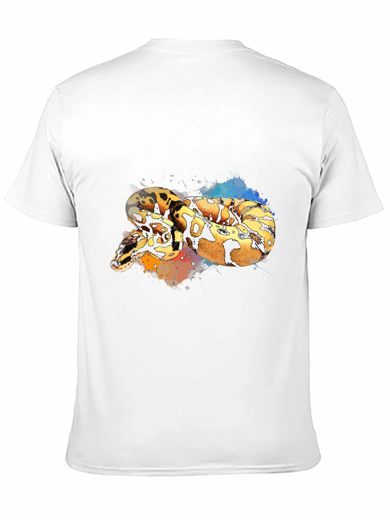Snake Print Black T-Shirt - Stylish Reptile Tee
