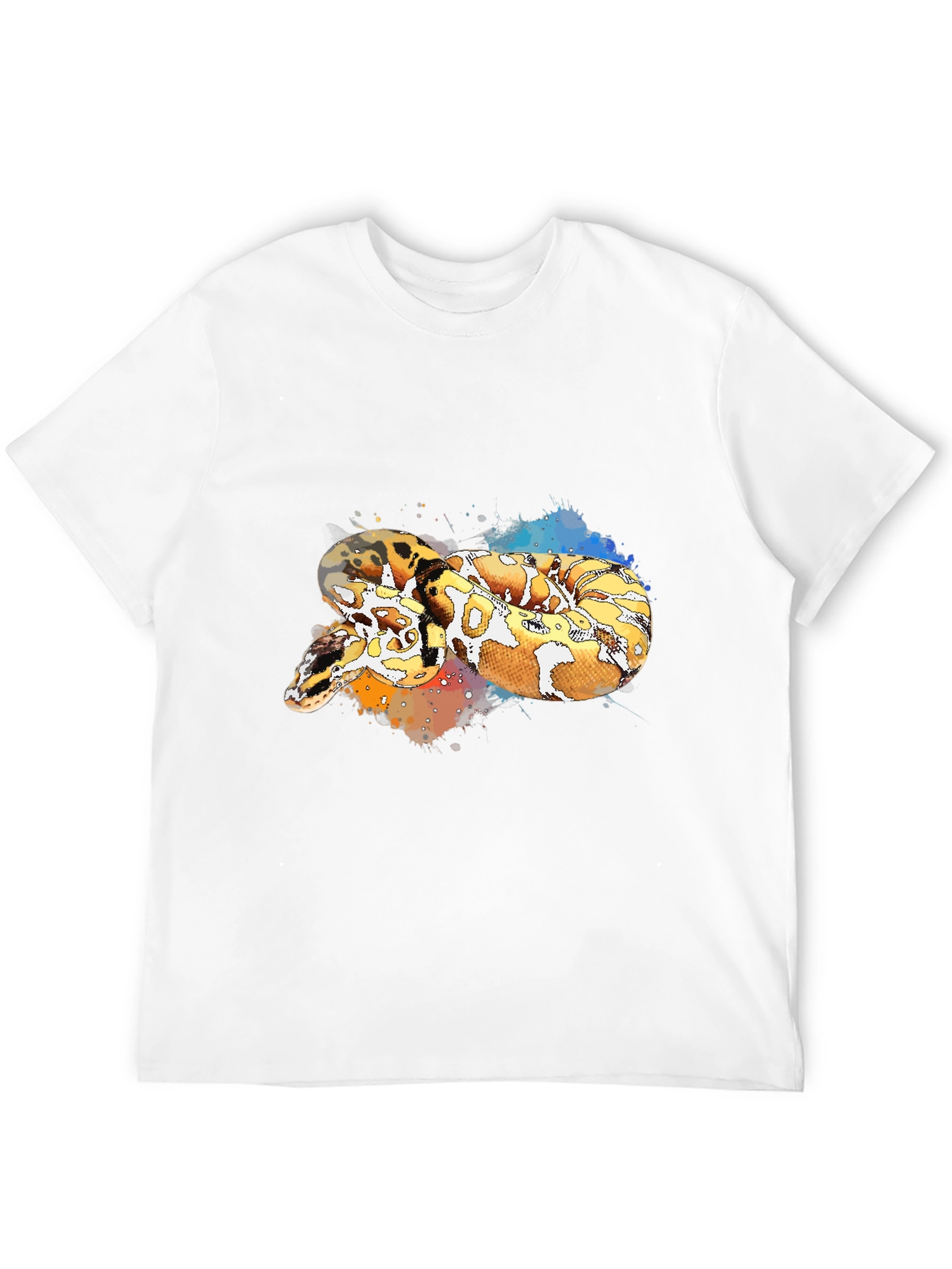 Snake Print Black T-Shirt - Stylish Reptile Tee