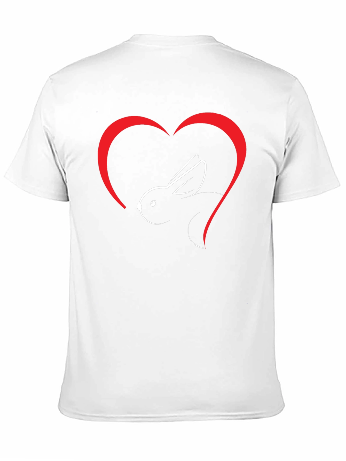 Rabbit Heart Graphic T-Shirt - Black
