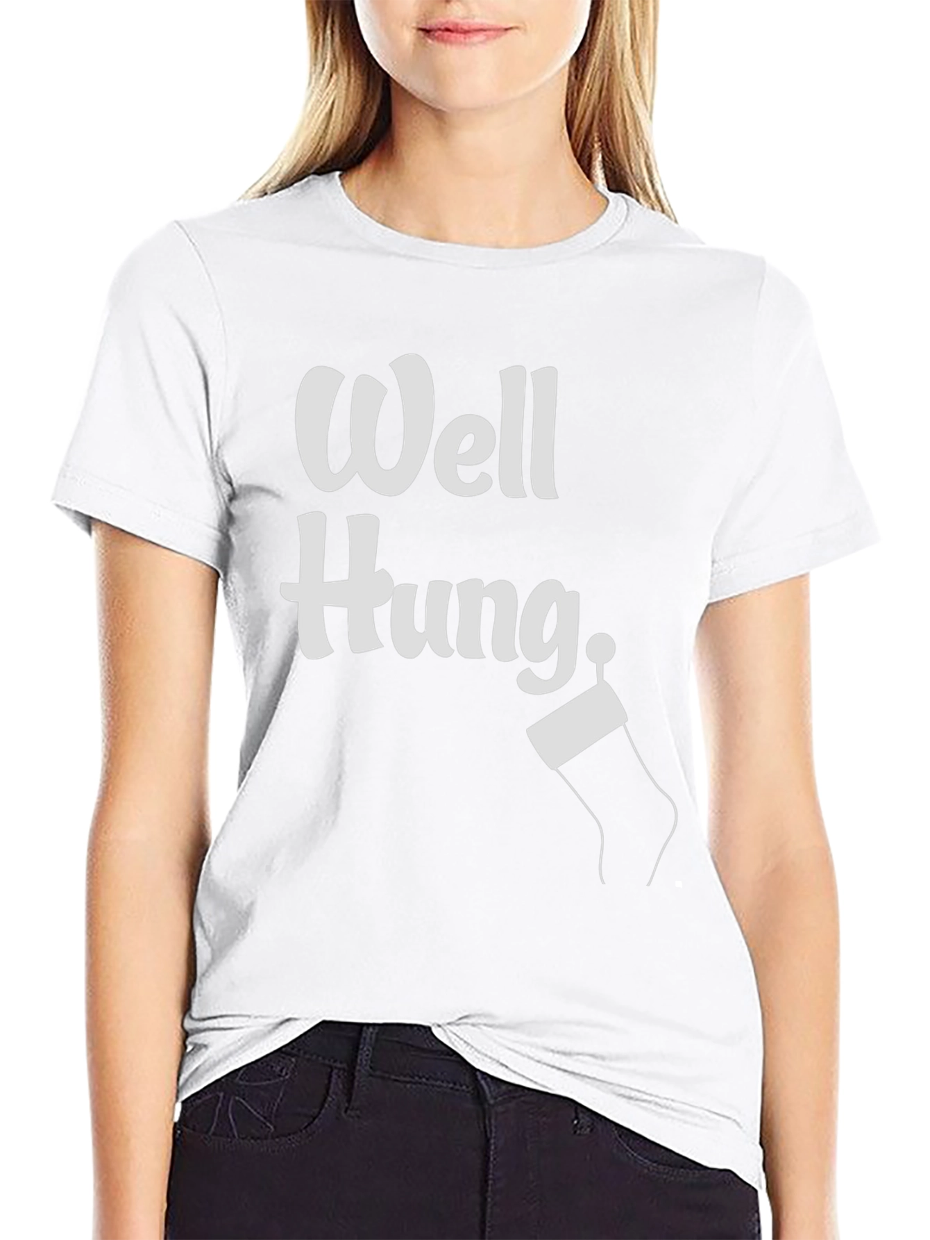 Funny Well Hung Christmas Stocking Mens T-Shirt