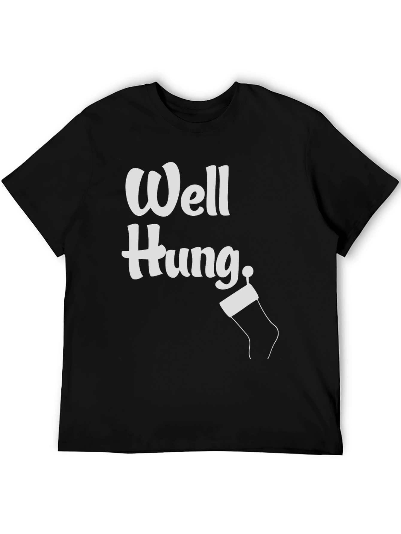 Funny Well Hung Christmas Stocking Mens T-Shirt