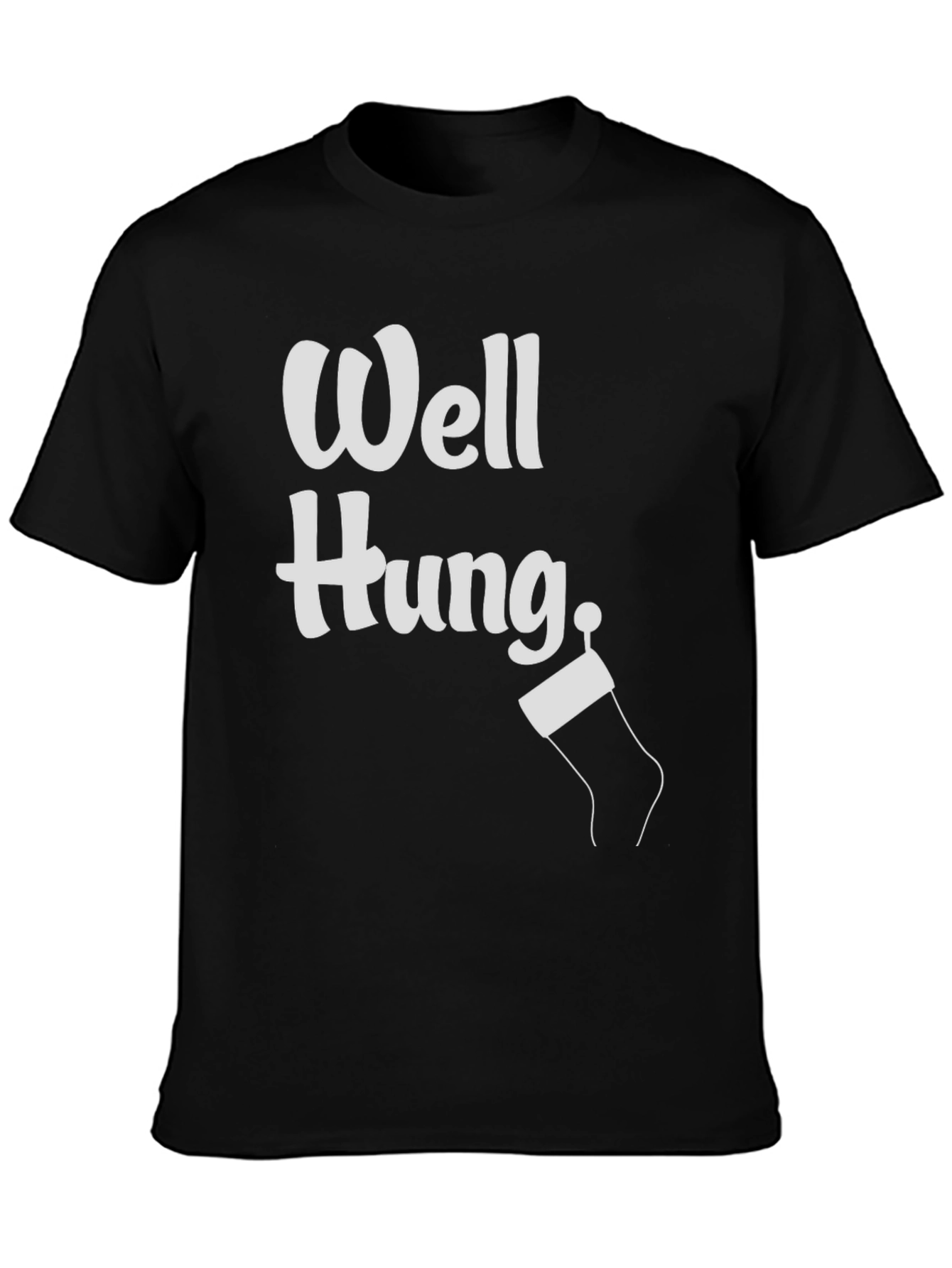 Funny Well Hung Christmas Stocking Mens T-Shirt