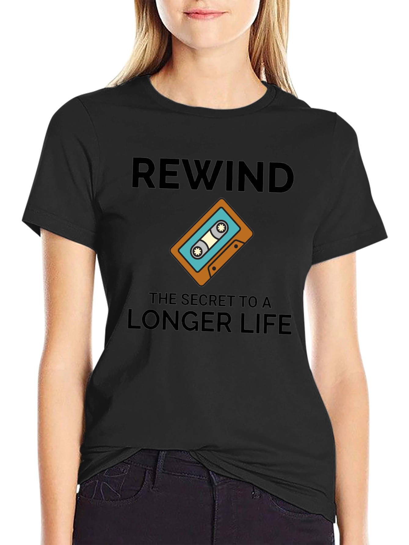 Rewind Longer Life Graphic T-Shirt