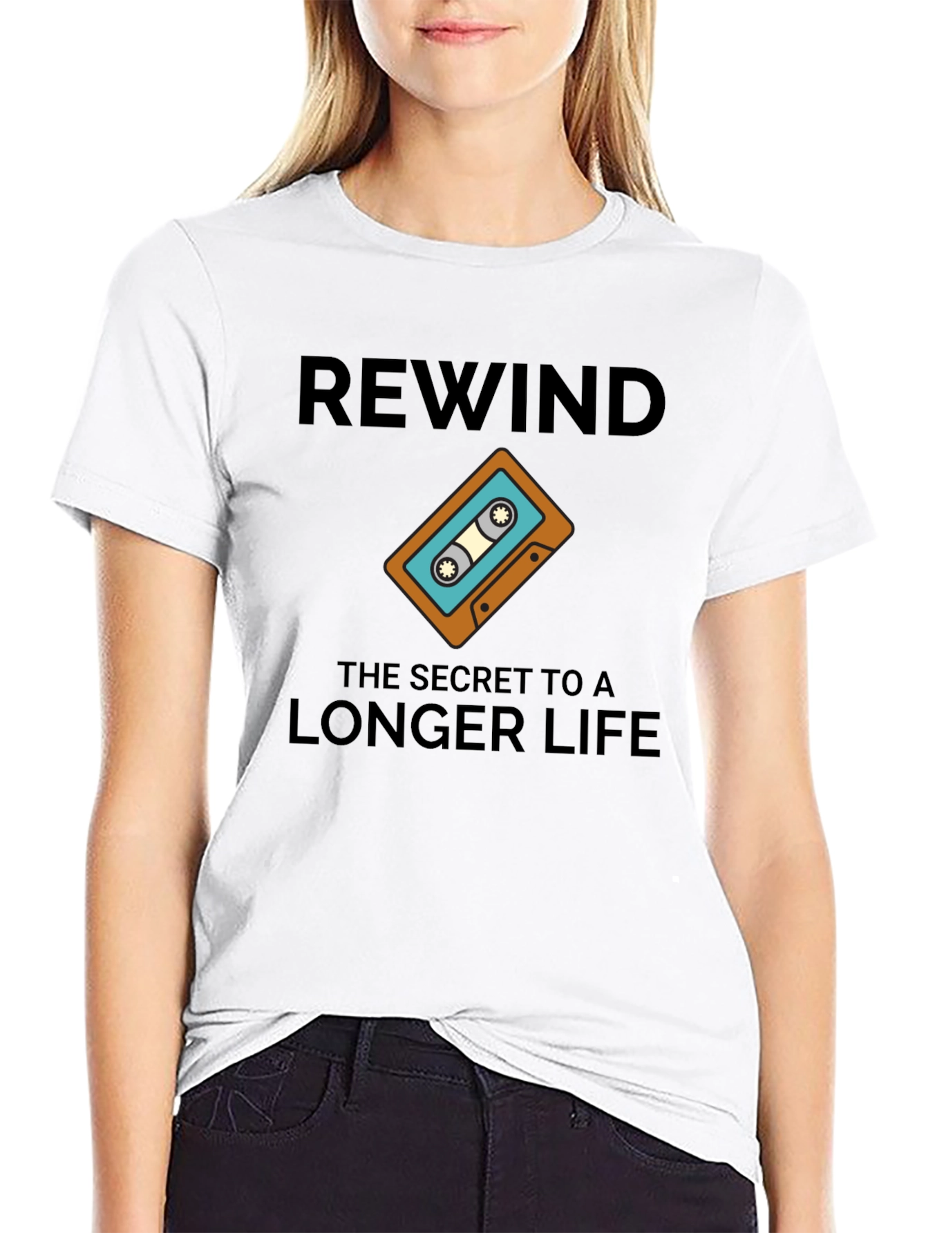 Rewind Longer Life Graphic T-Shirt