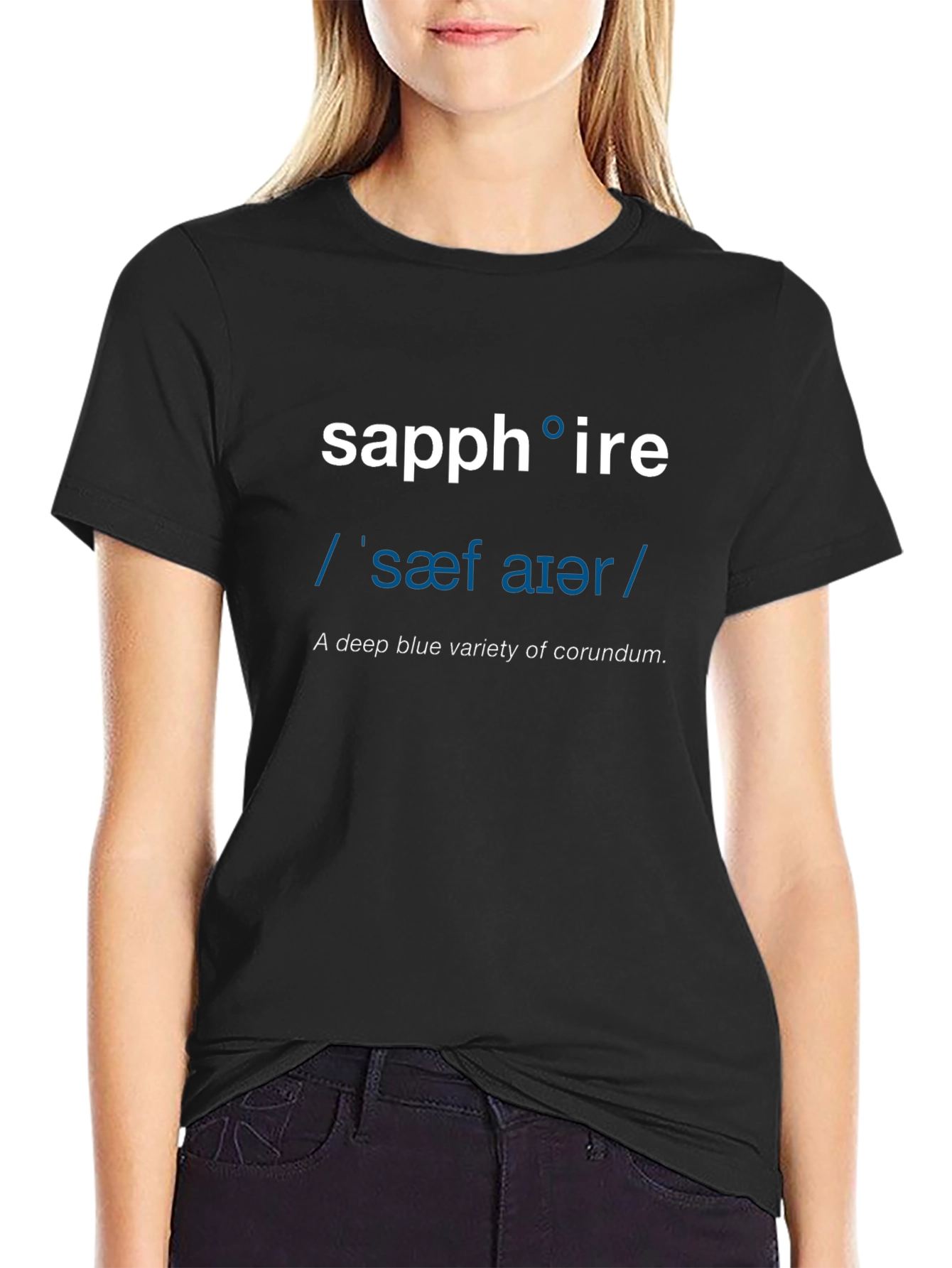 Sapphire Definition T-Shirt - Word Nerd Fashion