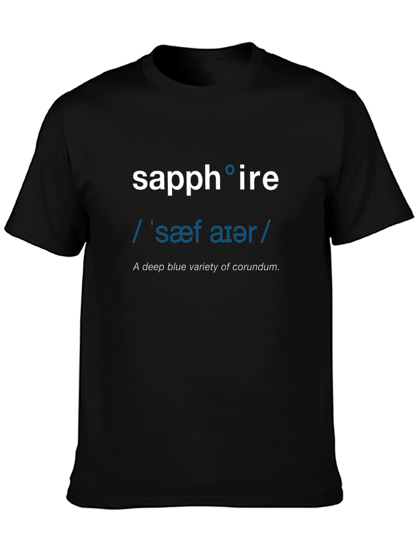 Sapphire Definition T-Shirt - Word Nerd Fashion