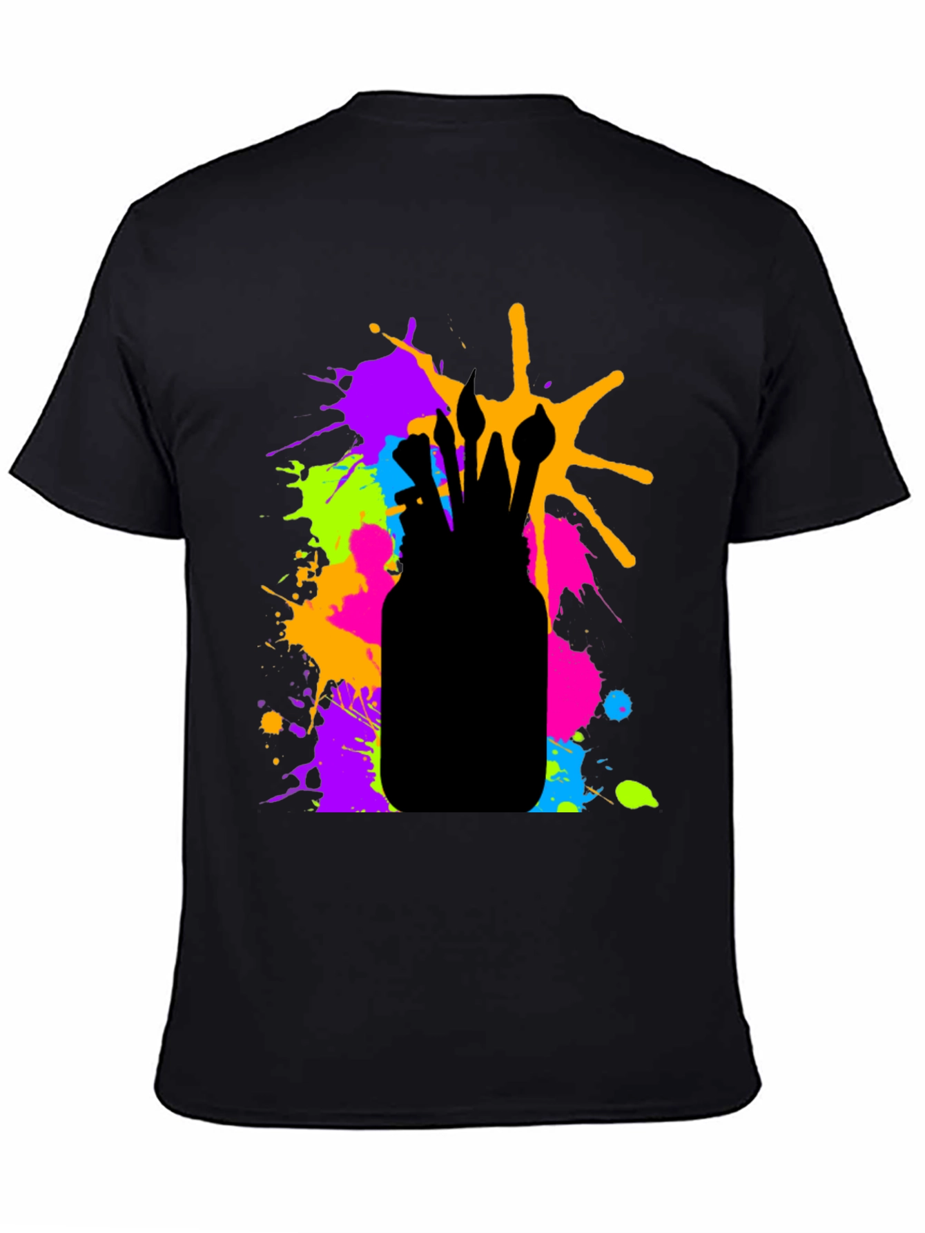 Artistic Paint Brush Splatter T-Shirt