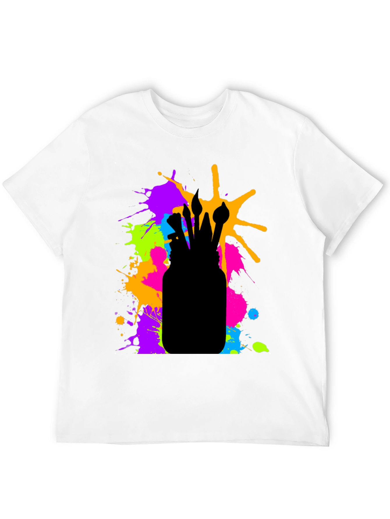 Artistic Paint Brush Splatter T-Shirt
