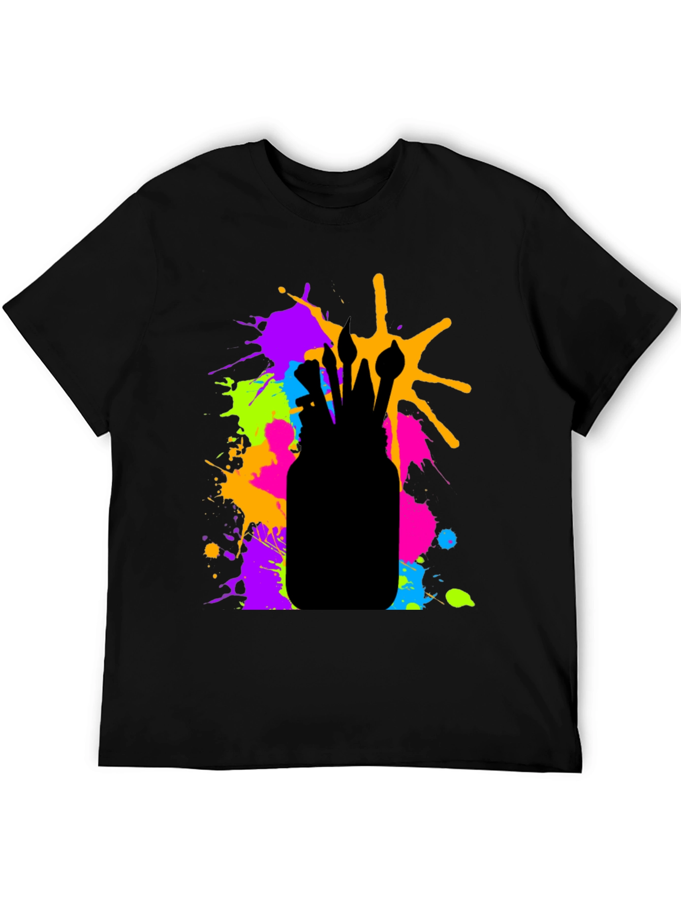 Artistic Paint Brush Splatter T-Shirt