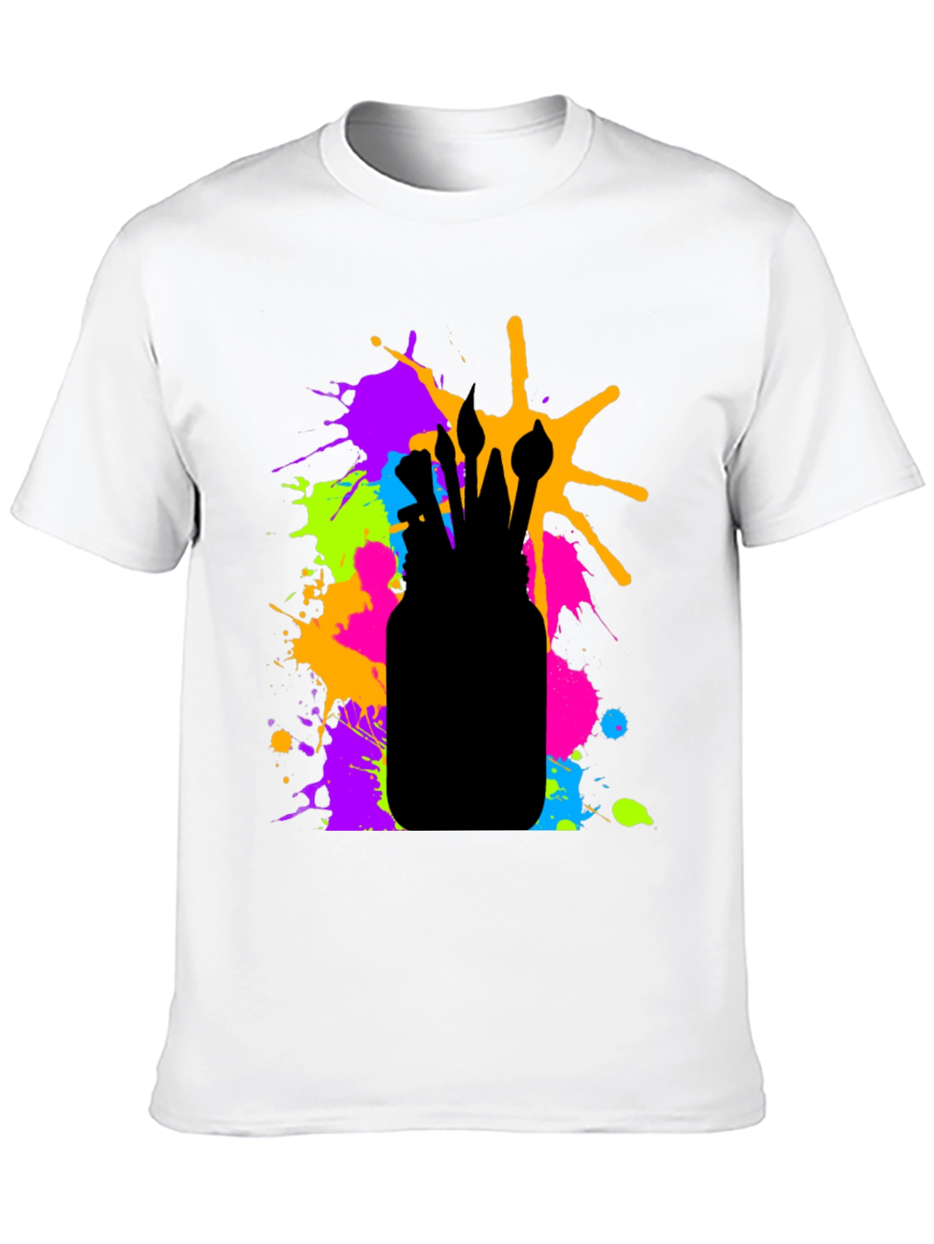 Artistic Paint Brush Splatter T-Shirt