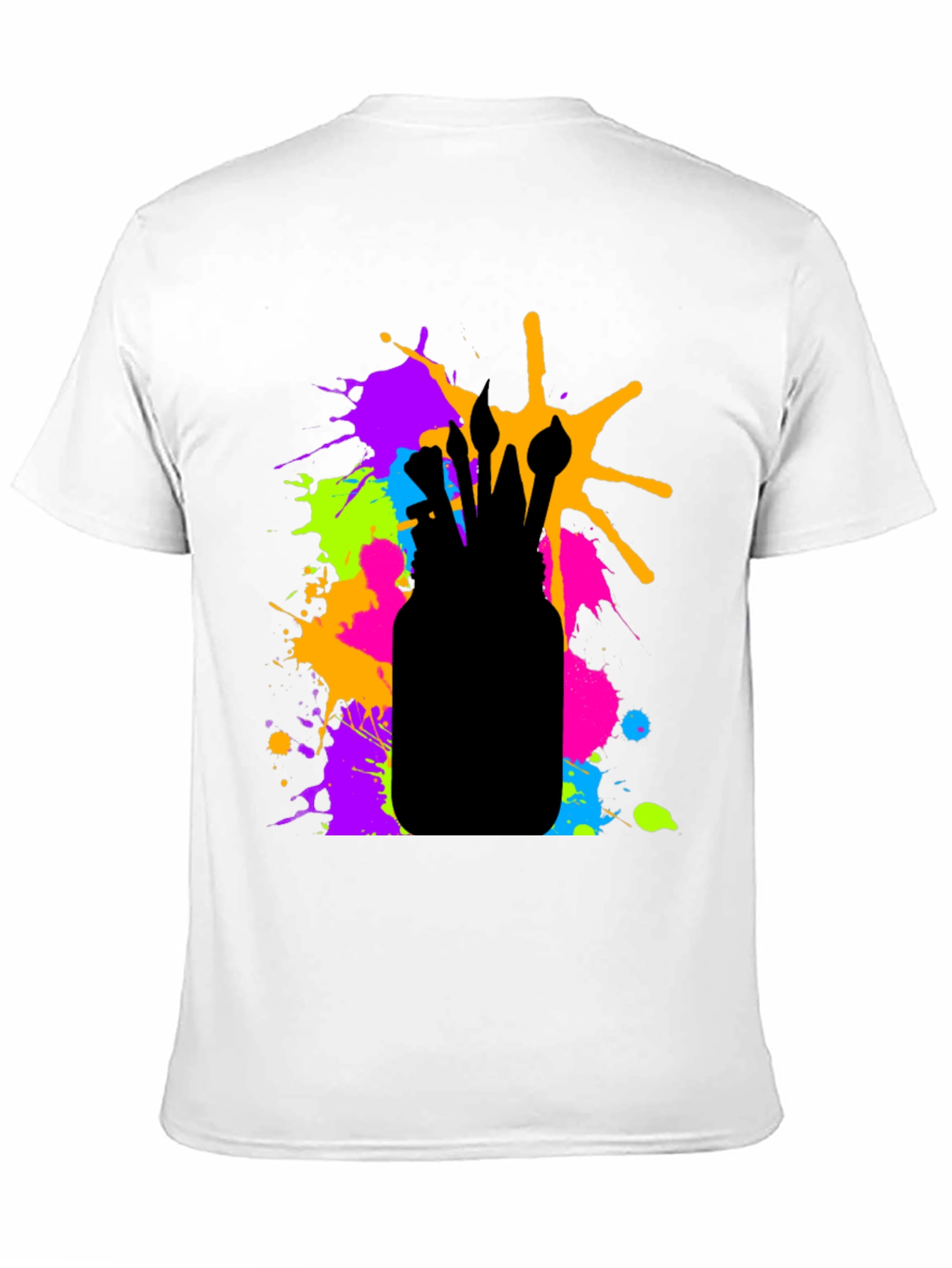 Artistic Paint Brush Splatter T-Shirt