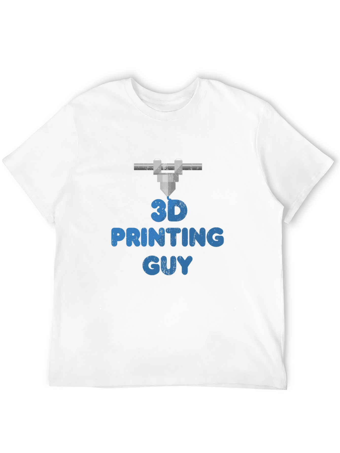 3D Printing Guy Graphic Tee - Black Casual T-Shirt