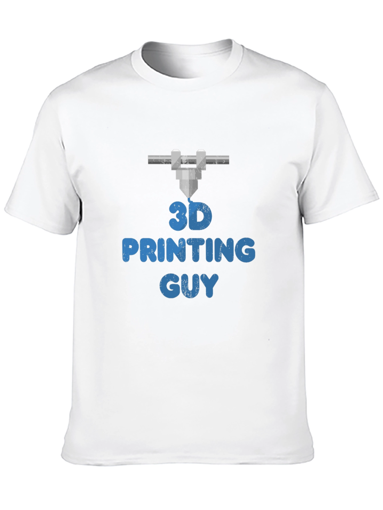 3D Printing Guy Graphic Tee - Black Casual T-Shirt