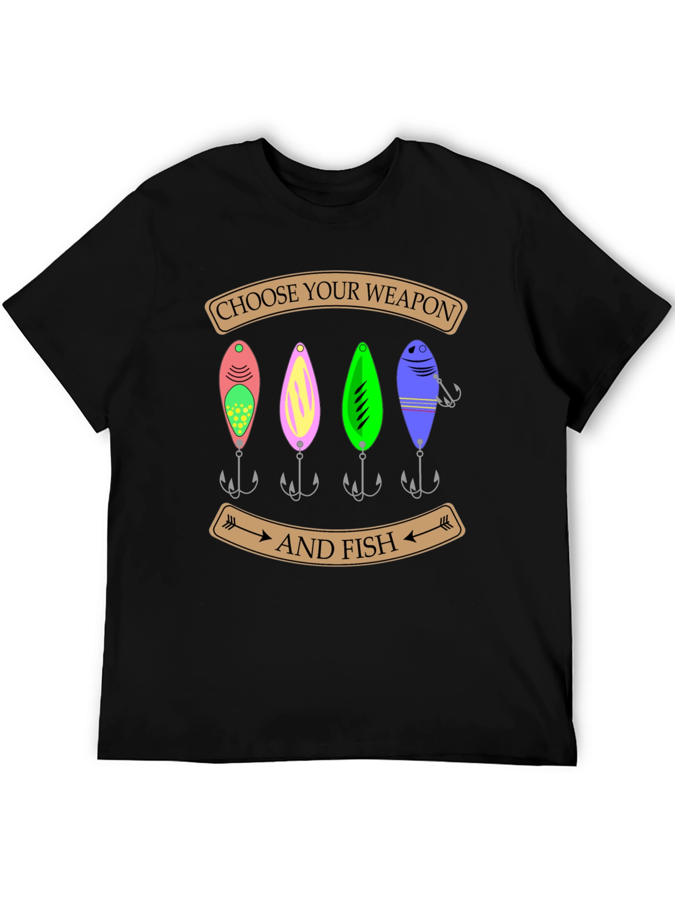 Choose Your Weapon and Fish T-Shirt