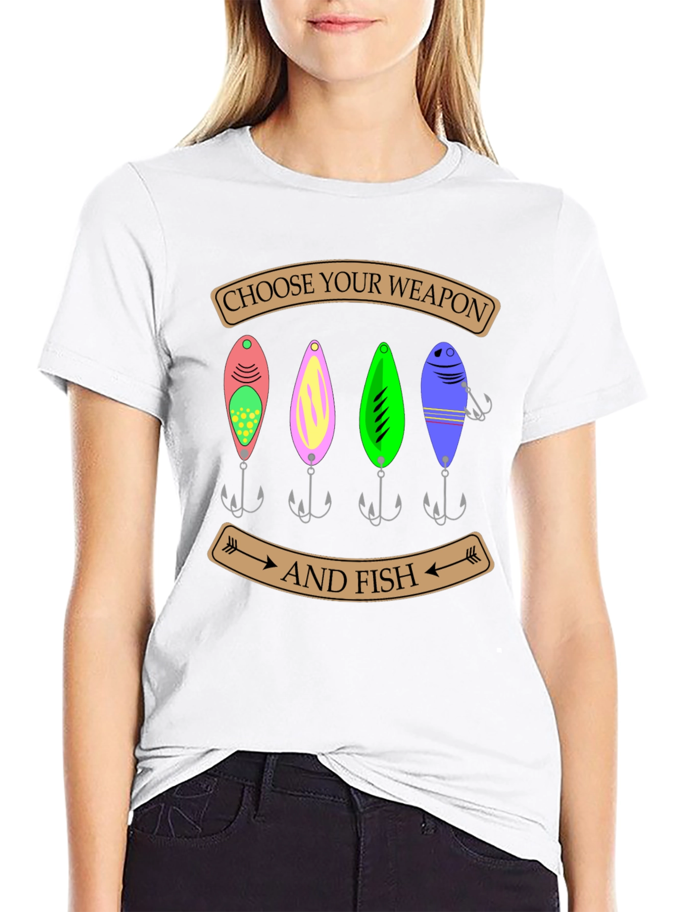 Choose Your Weapon and Fish T-Shirt