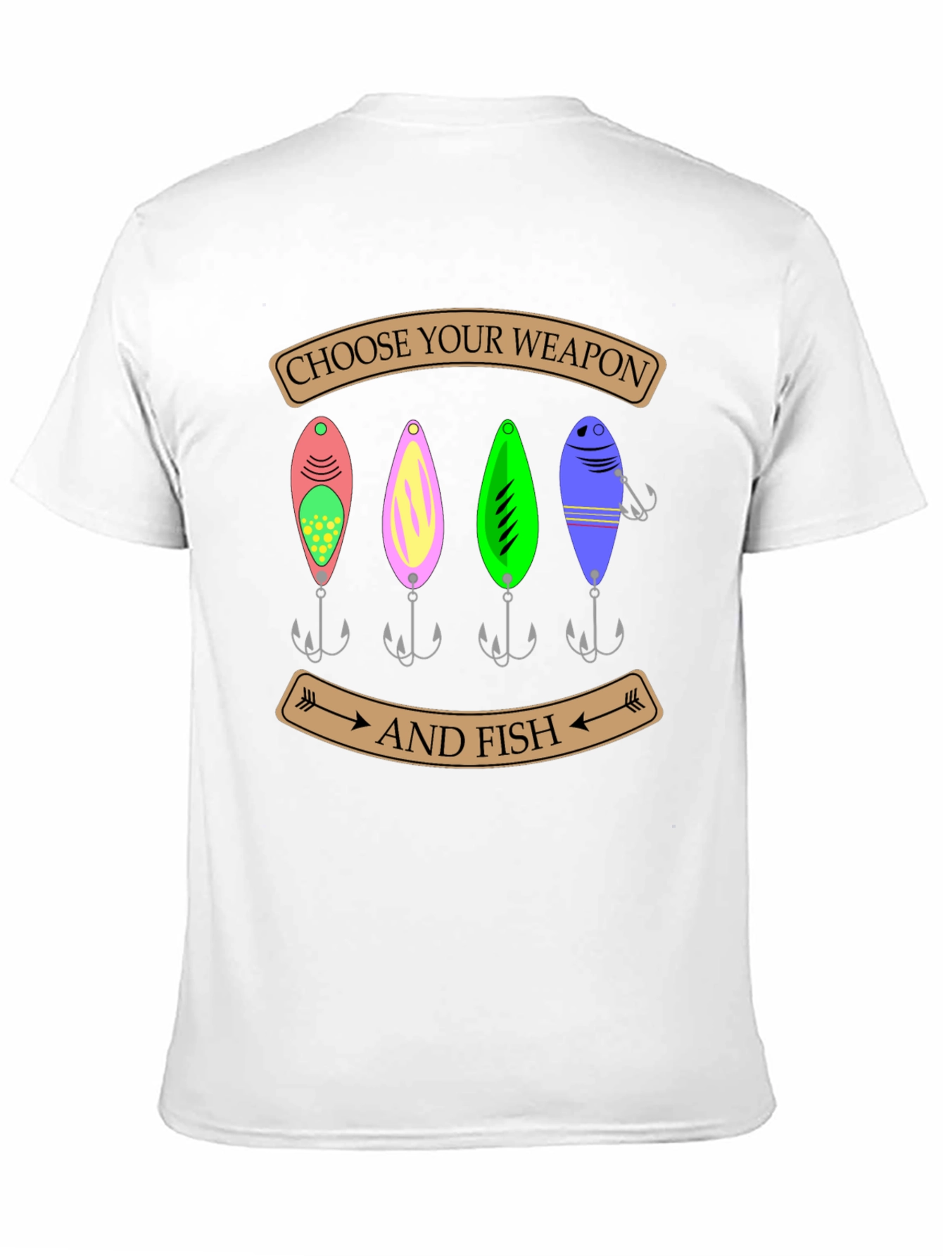 Choose Your Weapon and Fish T-Shirt