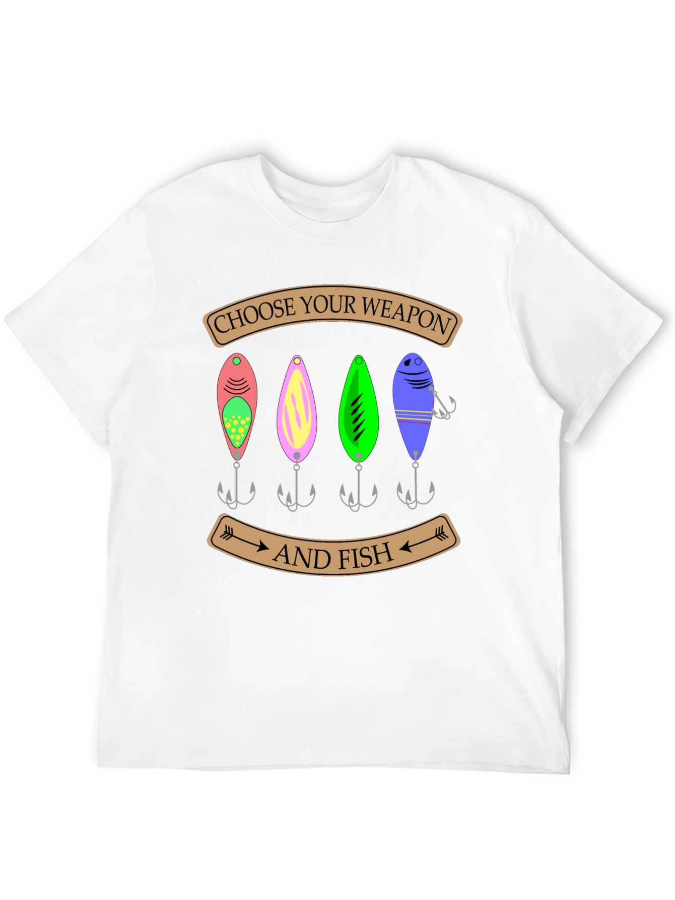Choose Your Weapon and Fish T-Shirt