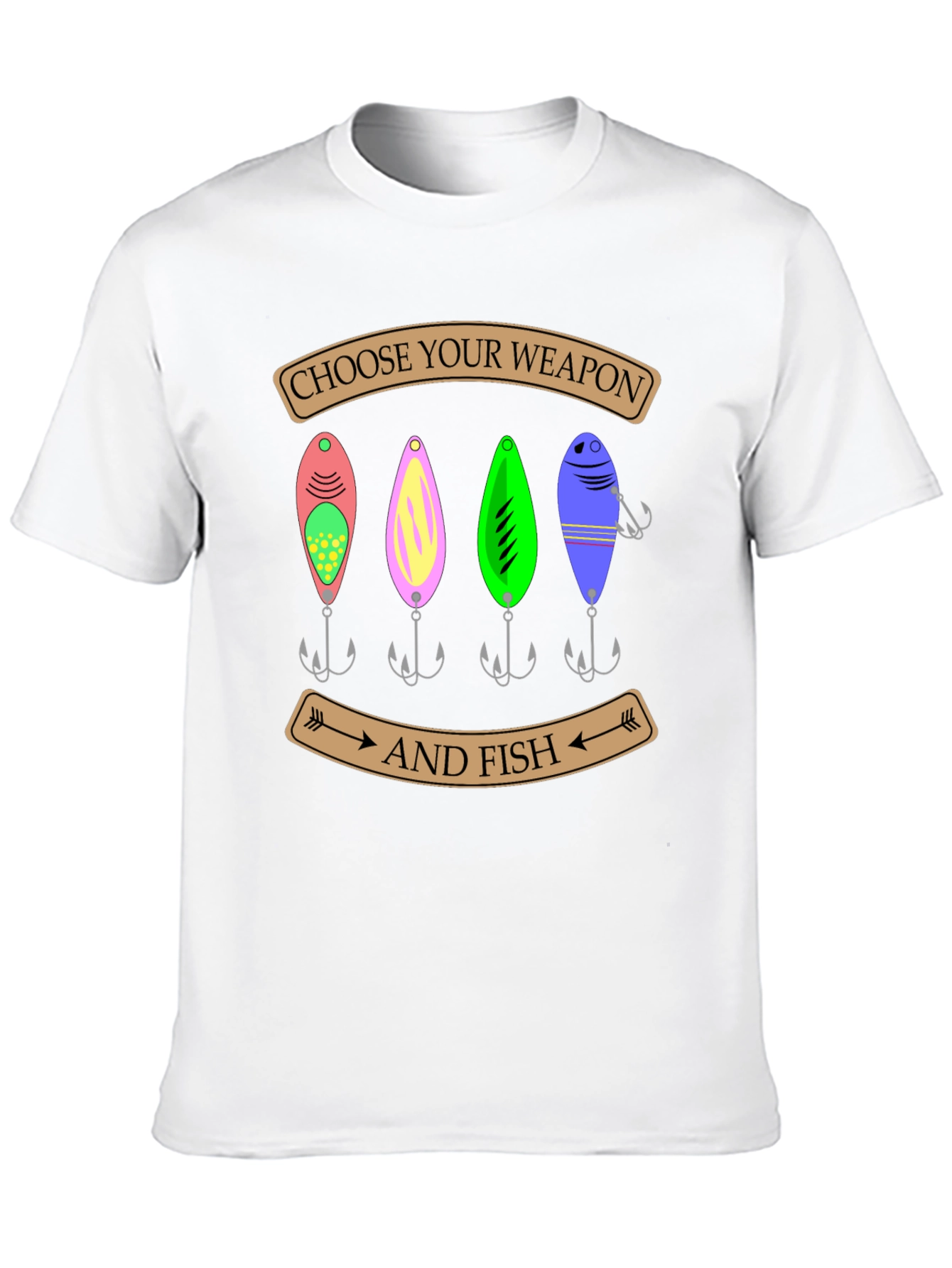 Choose Your Weapon and Fish T-Shirt