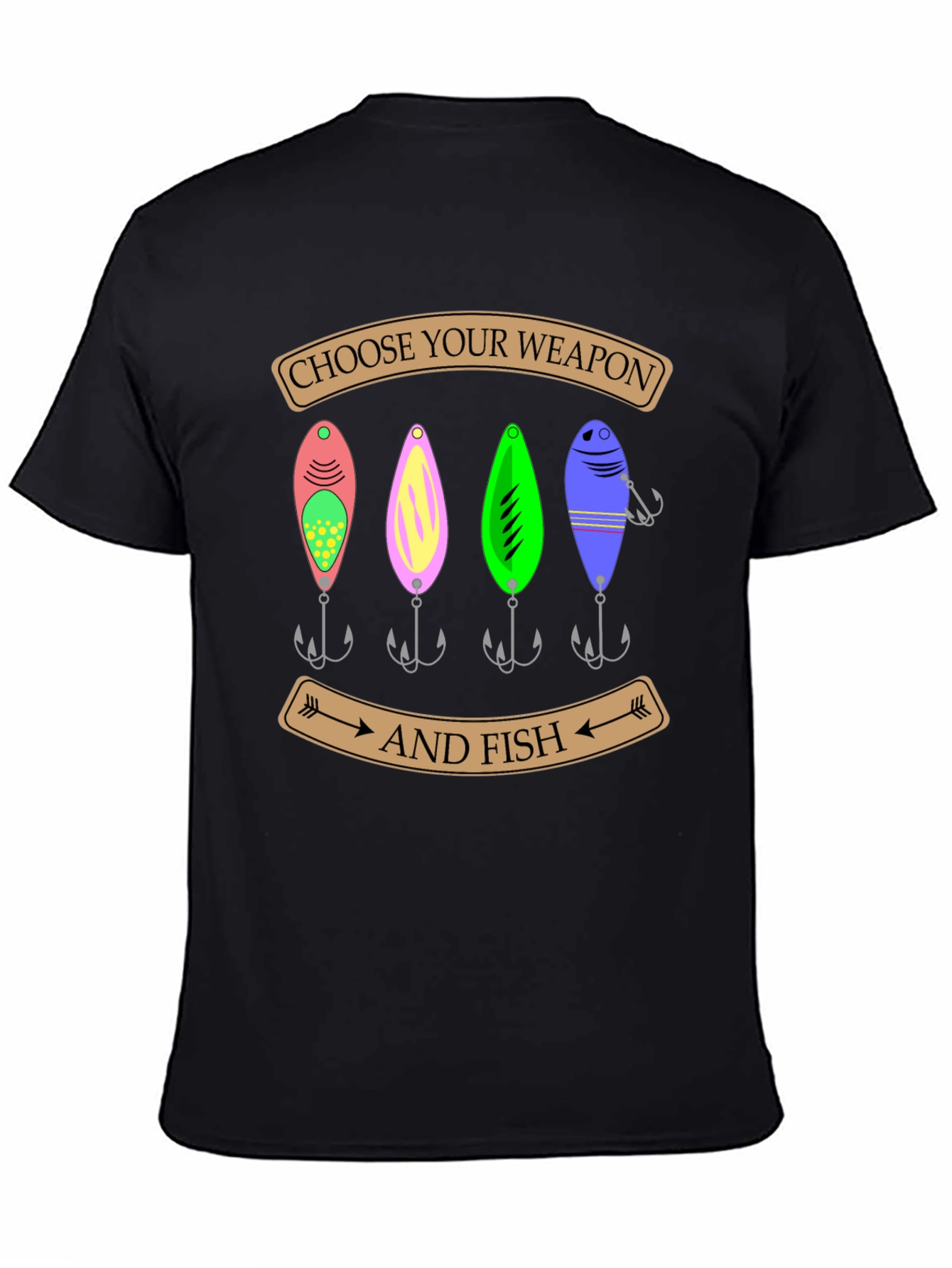 Choose Your Weapon and Fish T-Shirt