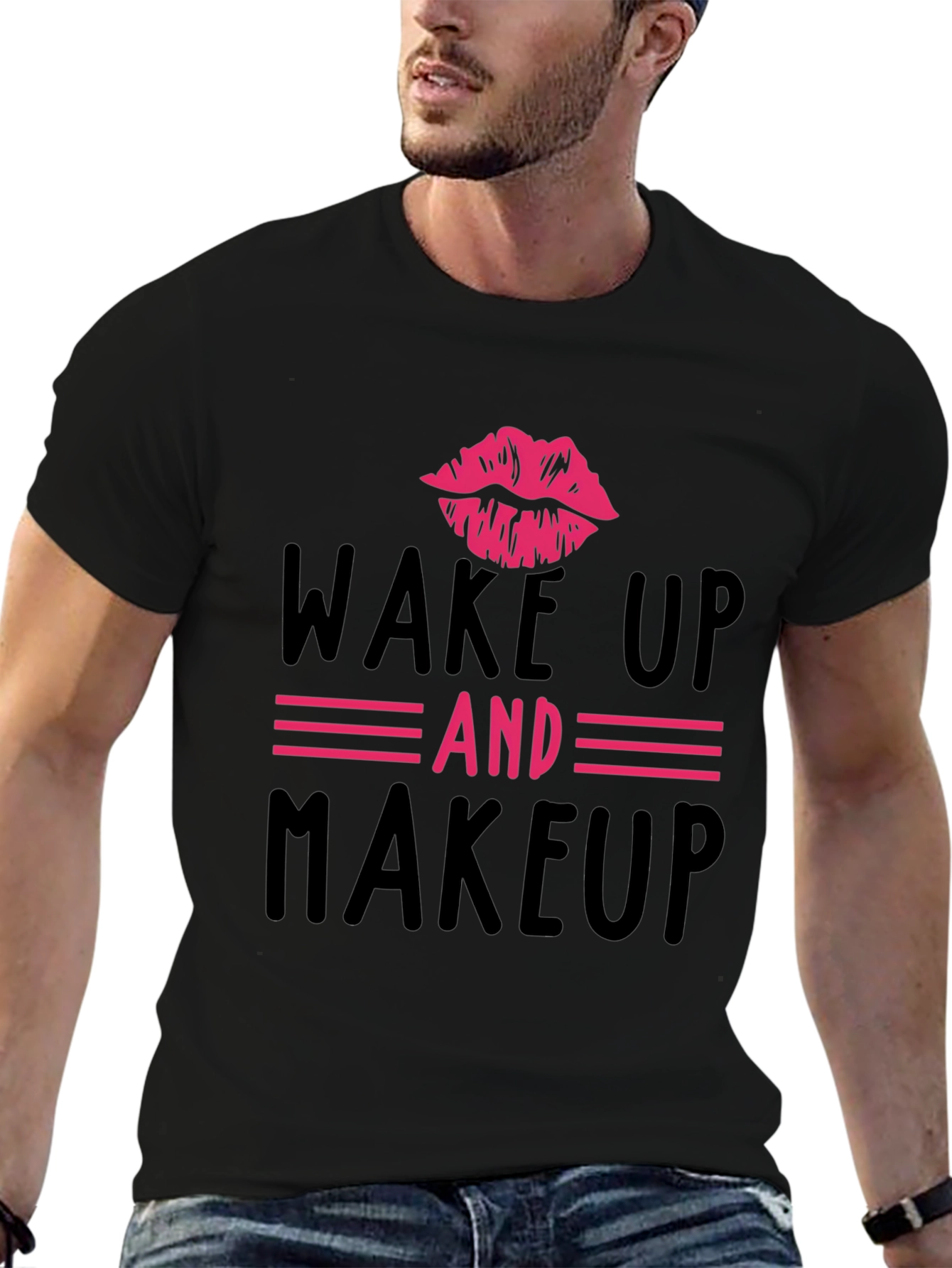 Wake Up & Makeup Graphic Tee